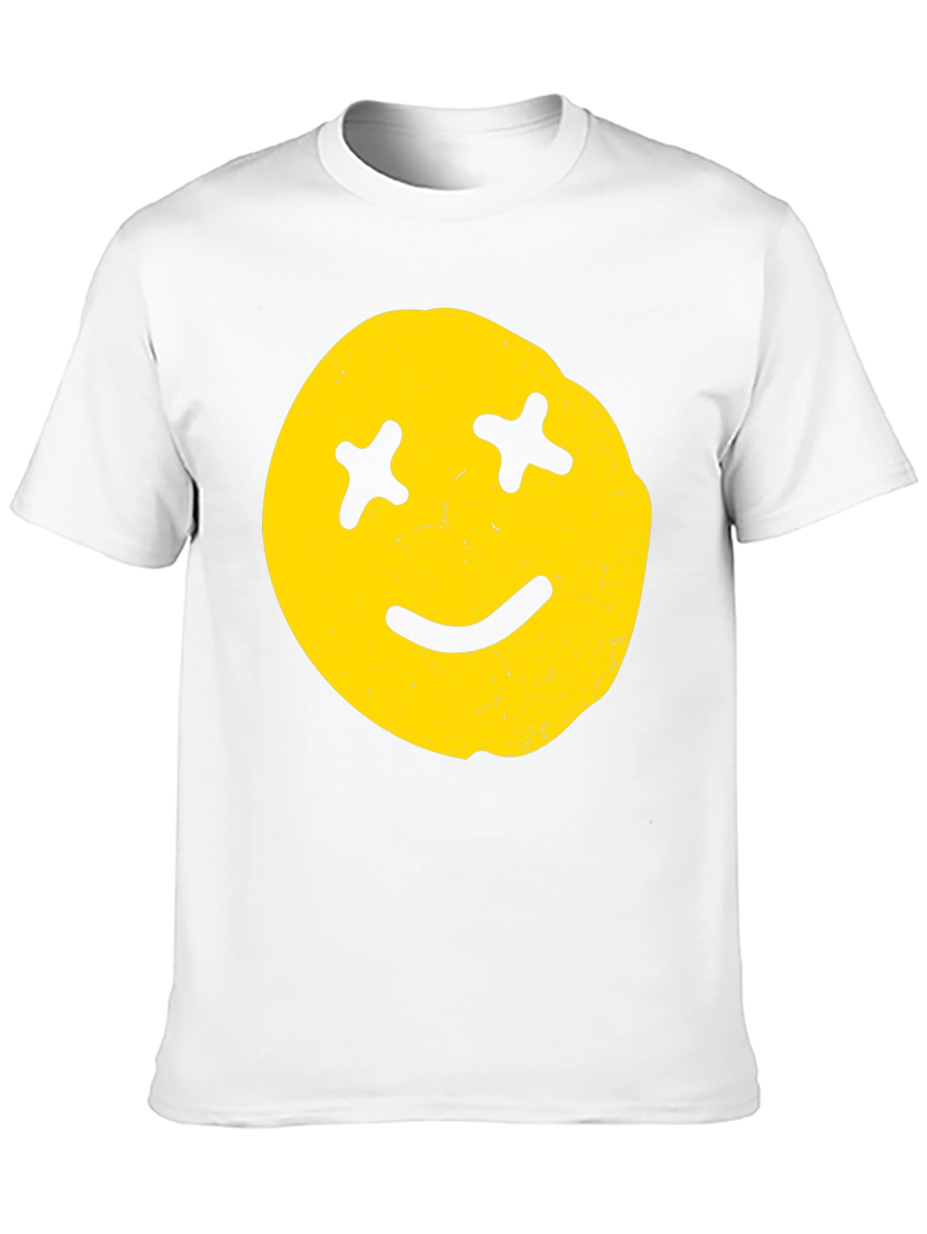 Black Distressed Smiley Face Graphic Tee view 10