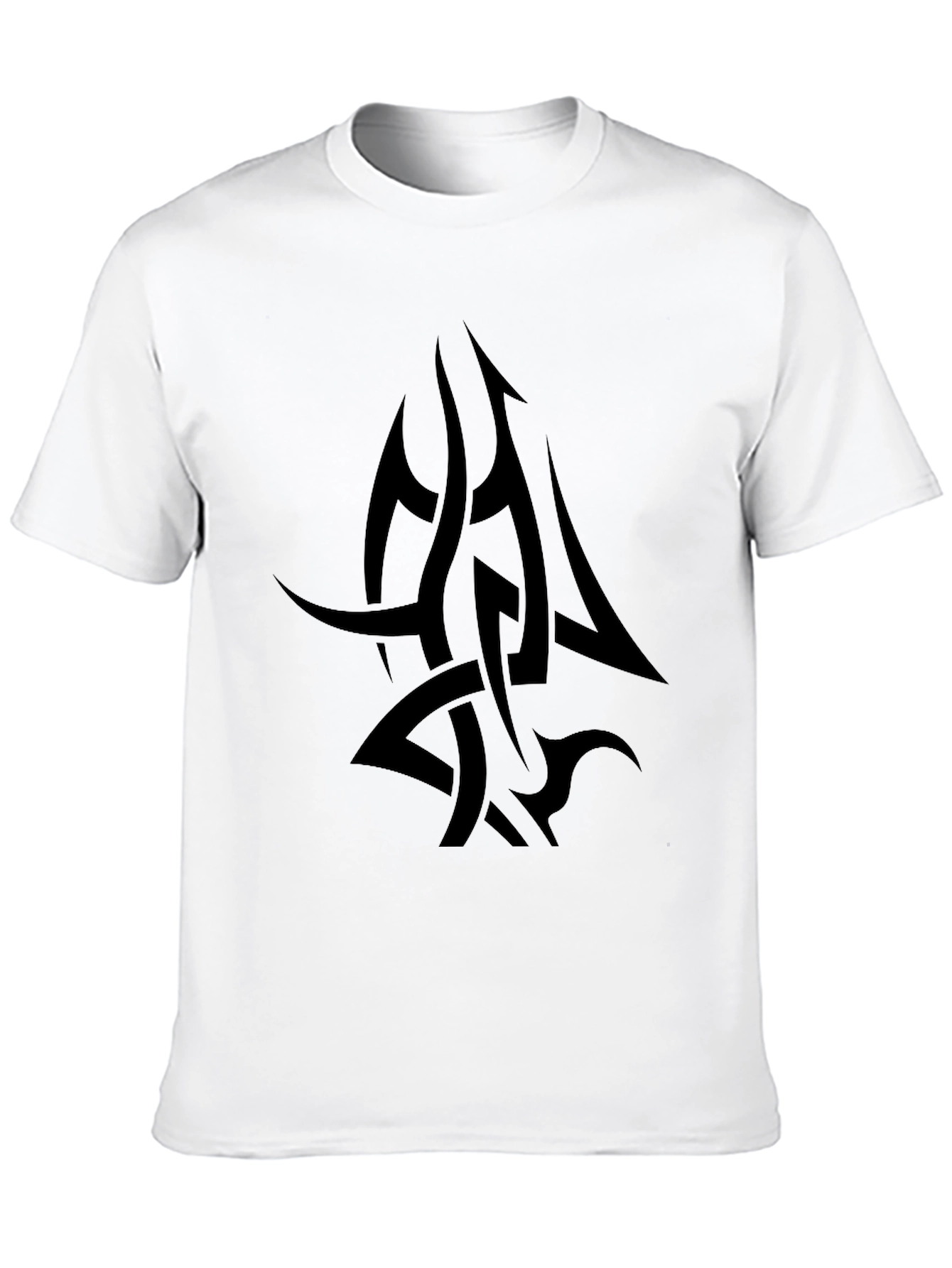 Black Men's Black Graphic Tee - Abstract Design view 10