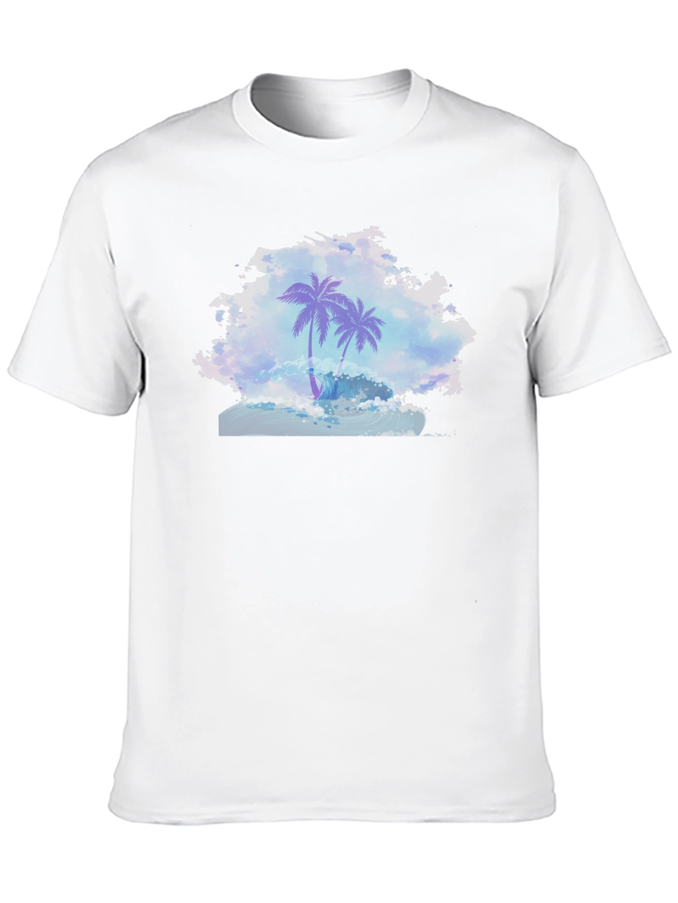 Black Palm Wave Graphic Tee - Black Cotton Comfort view 10