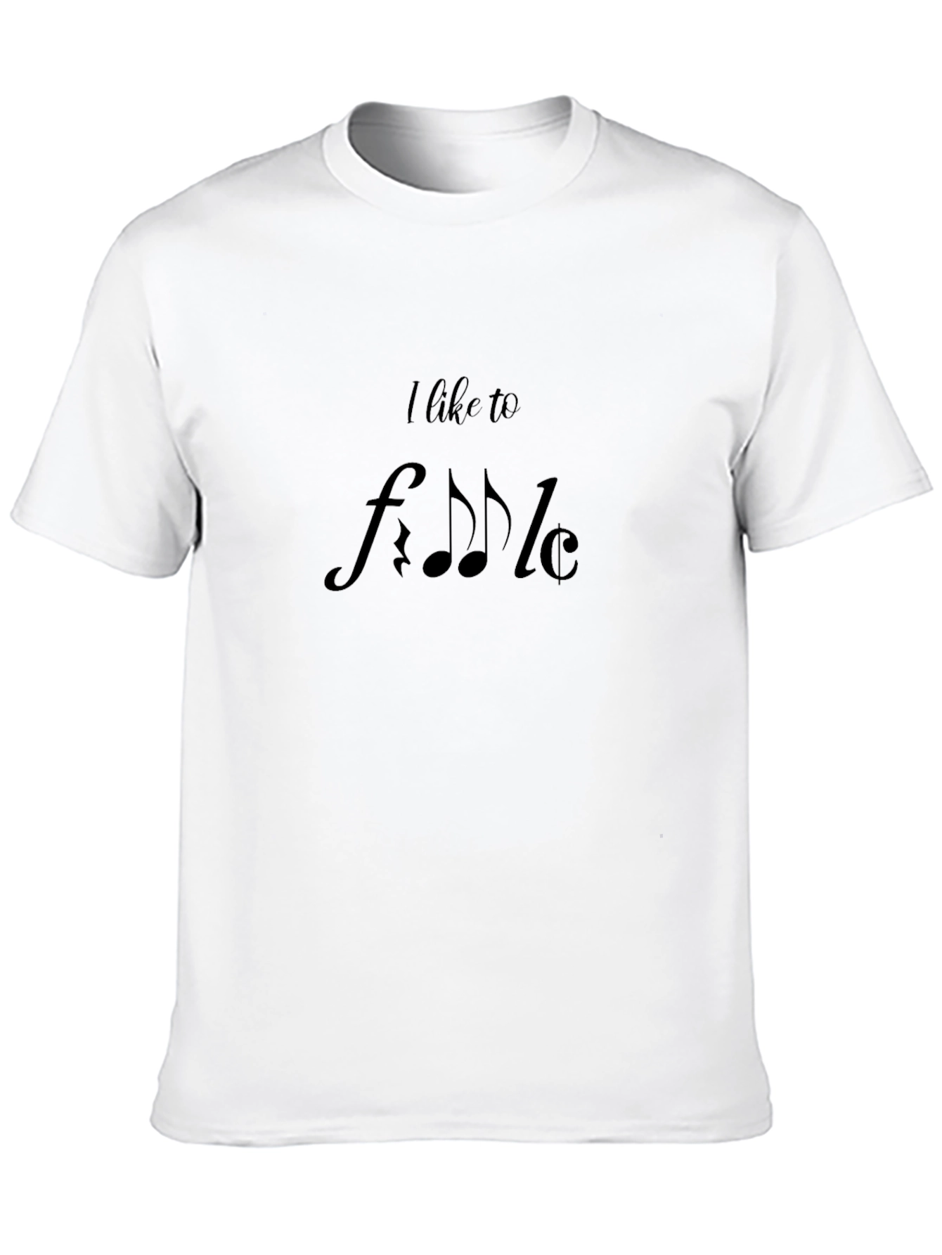 Black Musical Fiddle T-Shirt - 'I Like To Fiddle' view 10