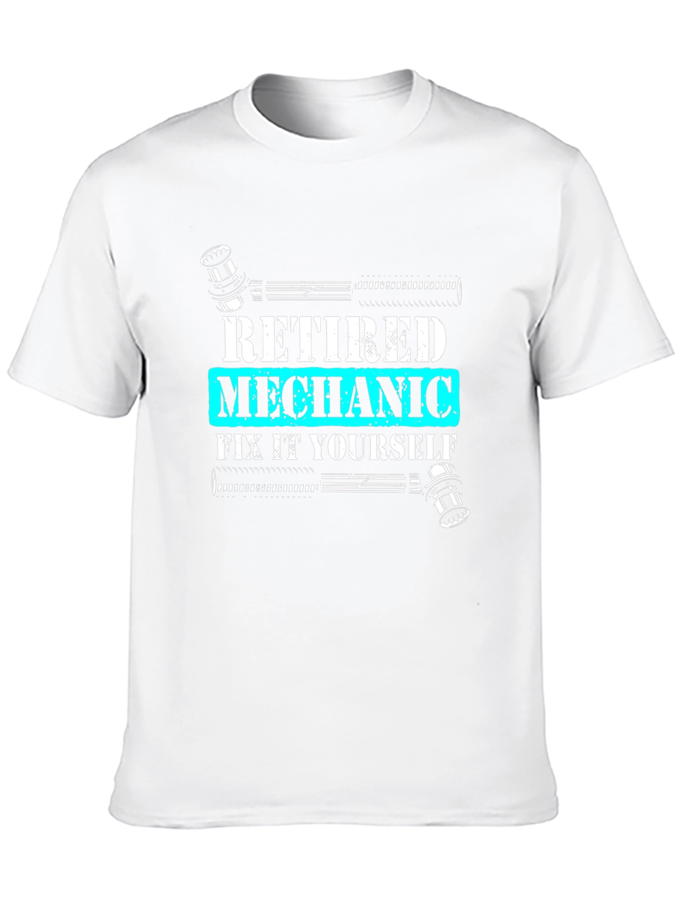 Black Retired Mechanic T-Shirt - Fix It Yourself view 10