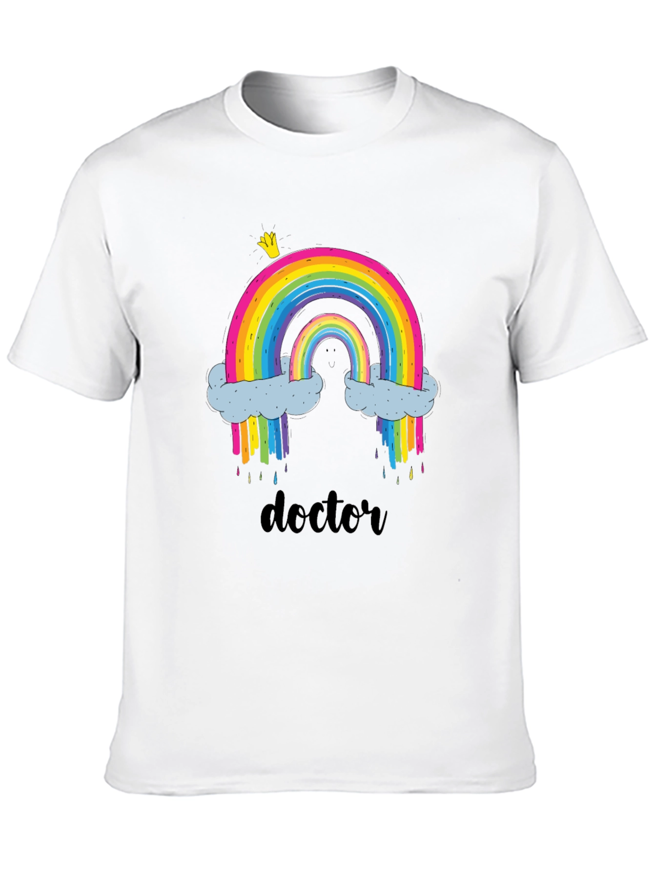 Black Doctor Rainbow Graphic Tee - Quirky & Fun! view 10