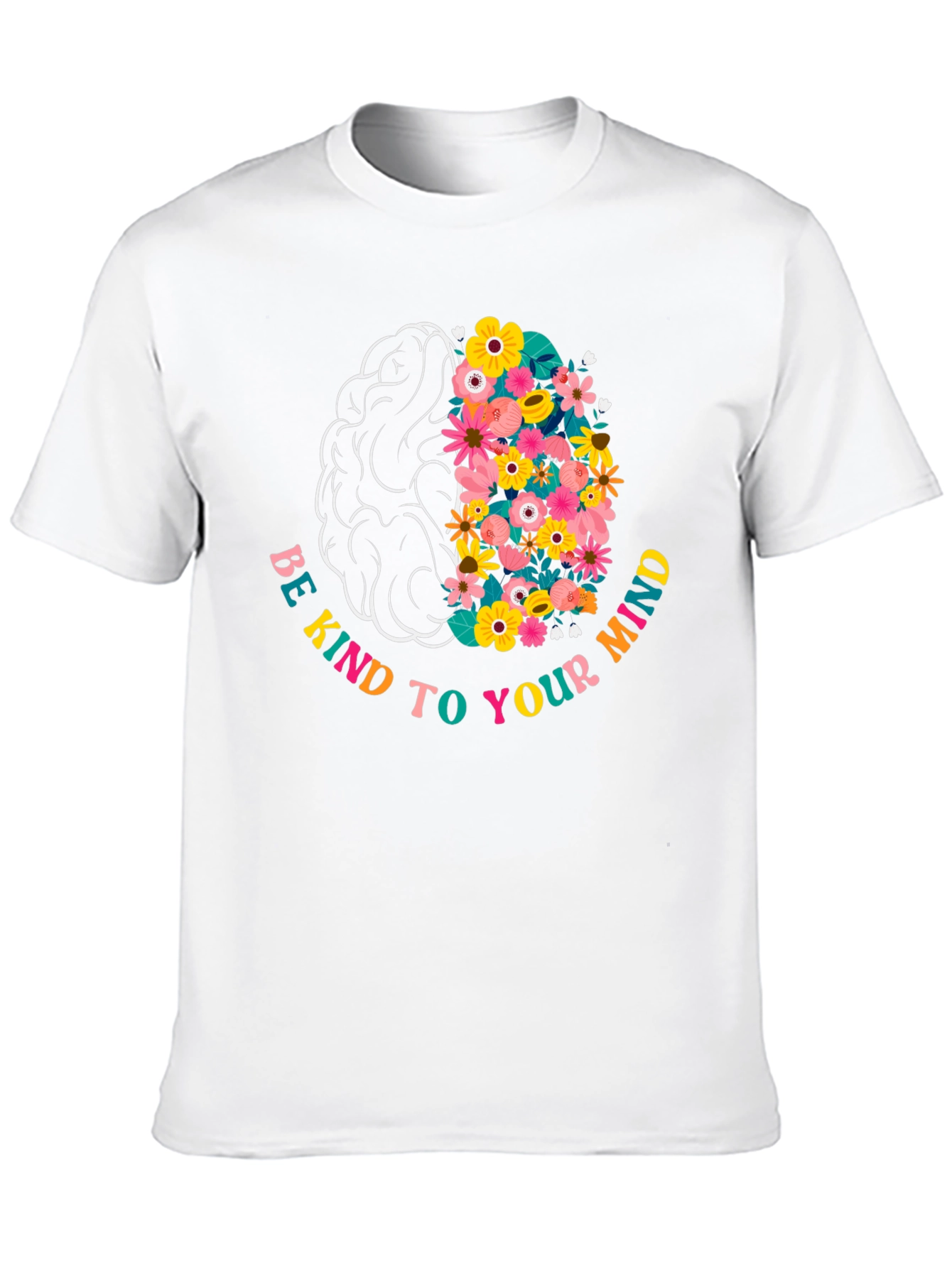 Black Be Kind To Your Mind Graphic Tee view 10