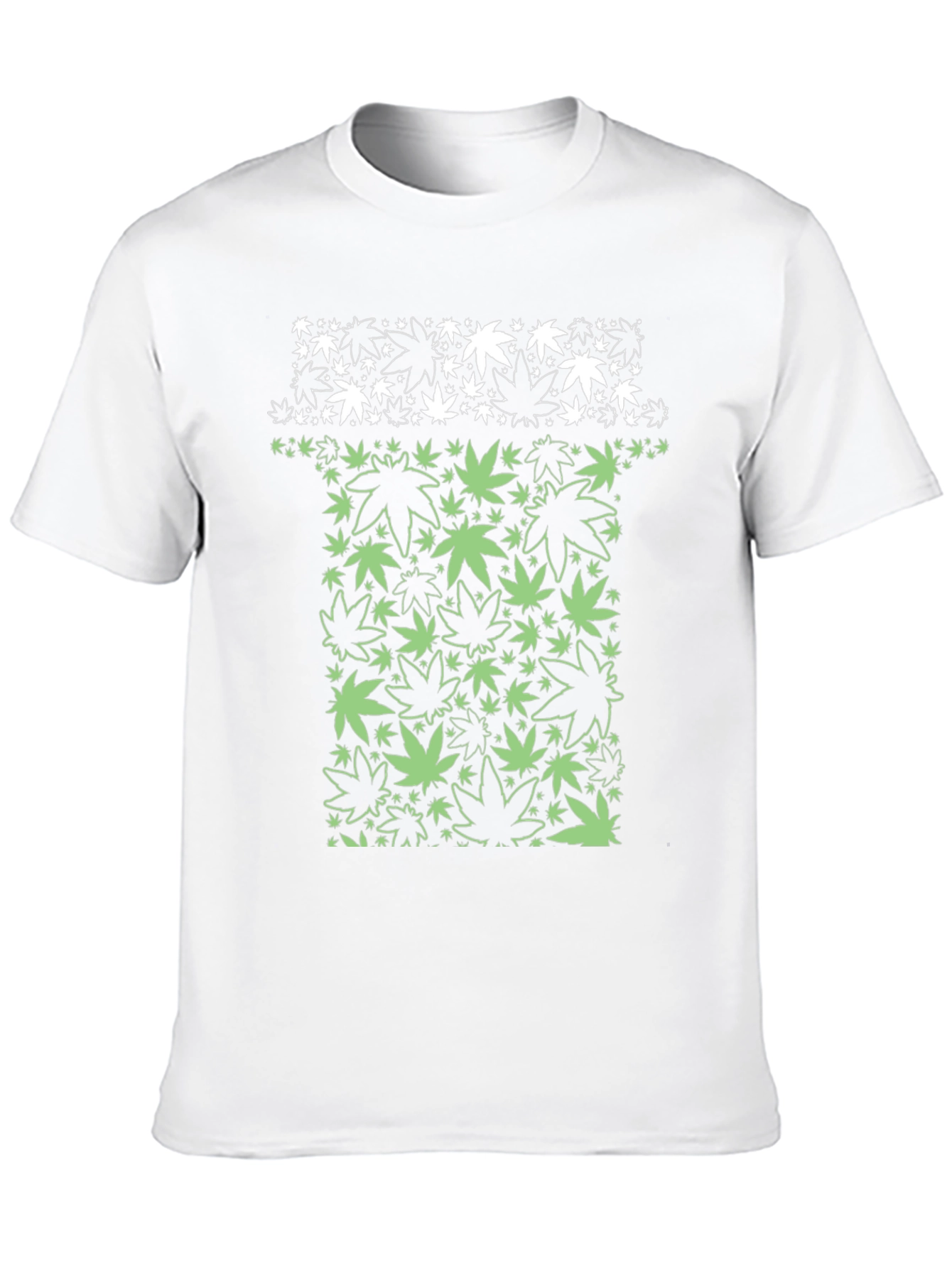 Black Marijuana Leaf Graphic T-Shirt - Black view 10