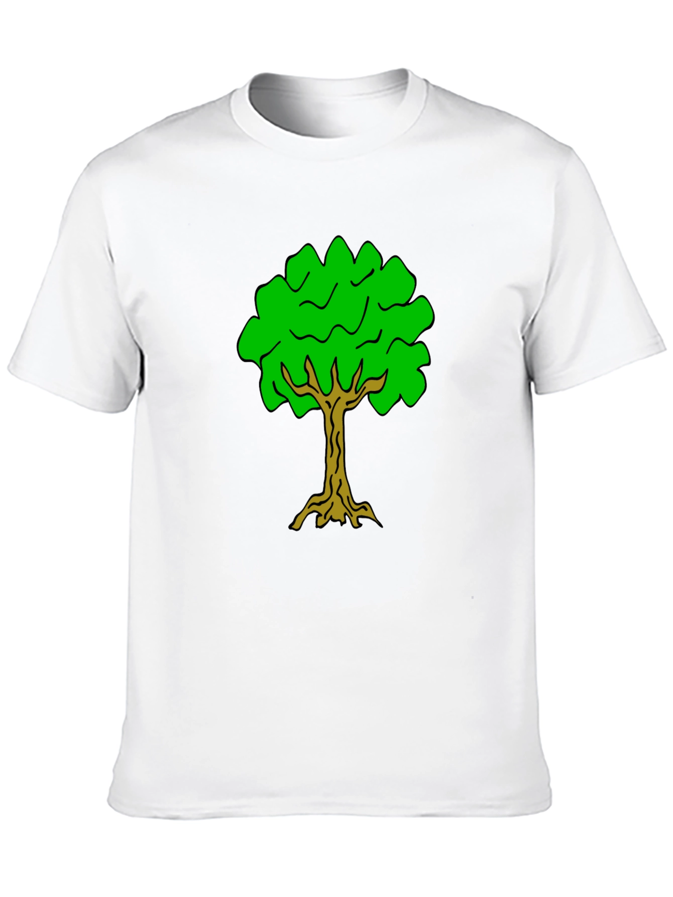 Black Men's Black Tree Graphic T-Shirt view 10