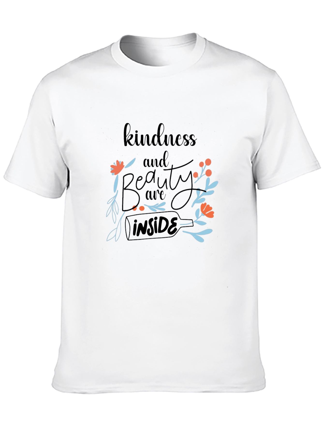 Black Kindness Inside Floral Black T-Shirt view 10