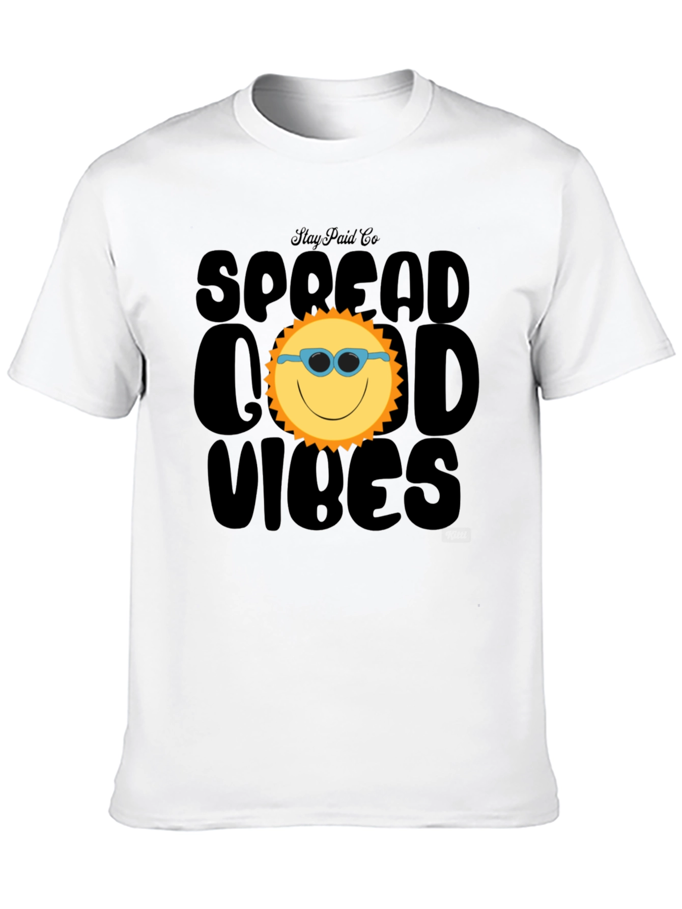 Black Spread Good Vibes Black Graphic Tee view 10