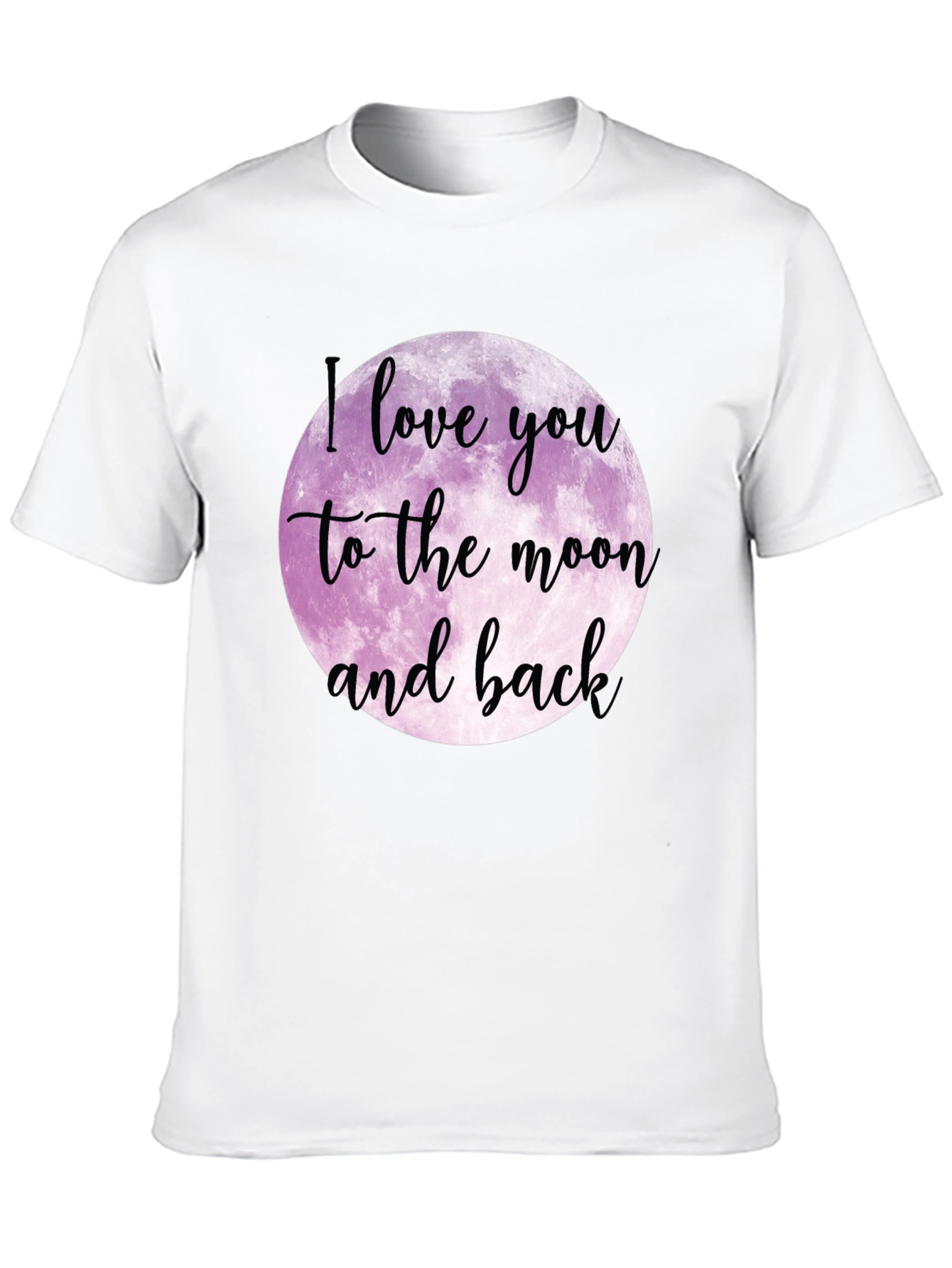 Black I Love You to the Moon and Back Black T-Shirt view 10