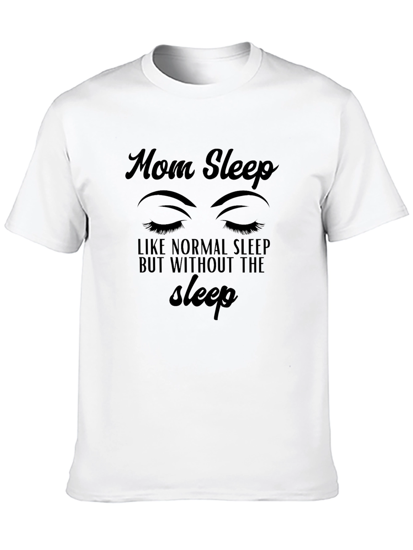 Black Mom Sleep Funny Graphic Tee view 10