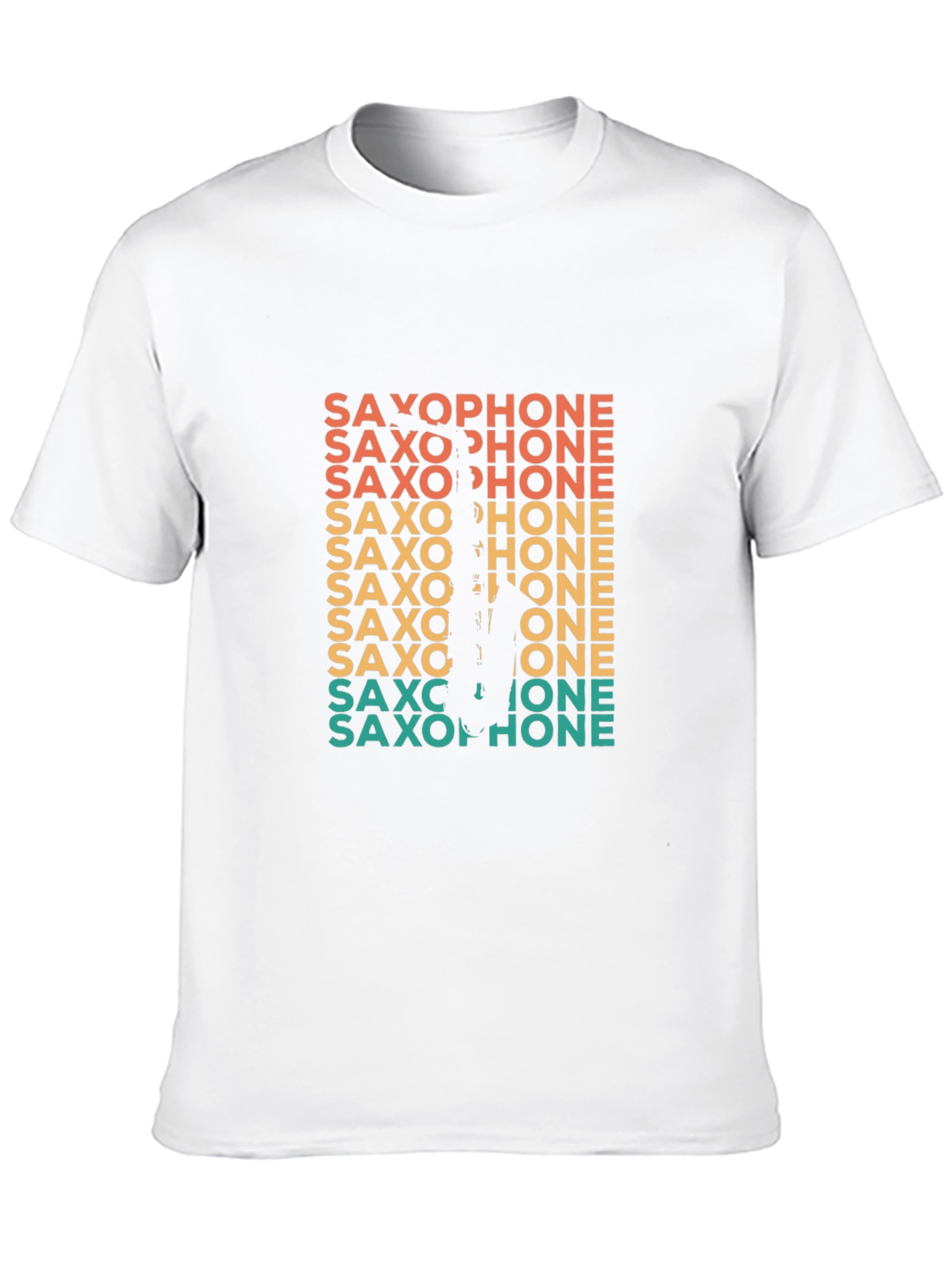 Black Retro Saxophone Player Graphic Tee view 10