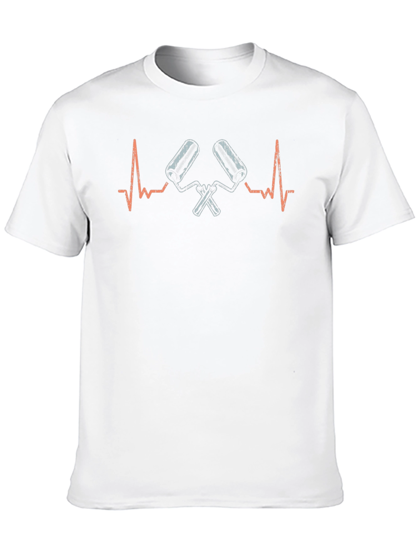Black Painter Heartbeat Graphic Tee - Black Cotton T-Shirt view 10