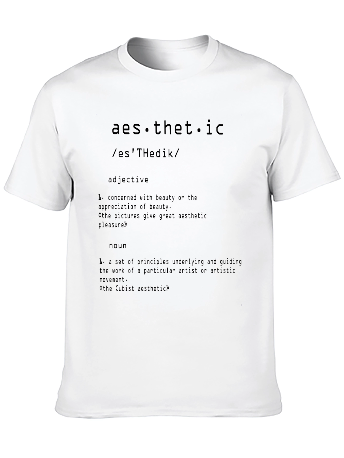 Black Aesthetic Definition Graphic T-Shirt view 10