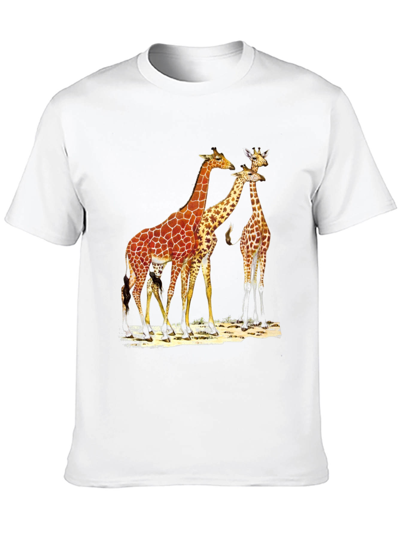 Black Giraffe Graphic Print Black T-Shirt view 10