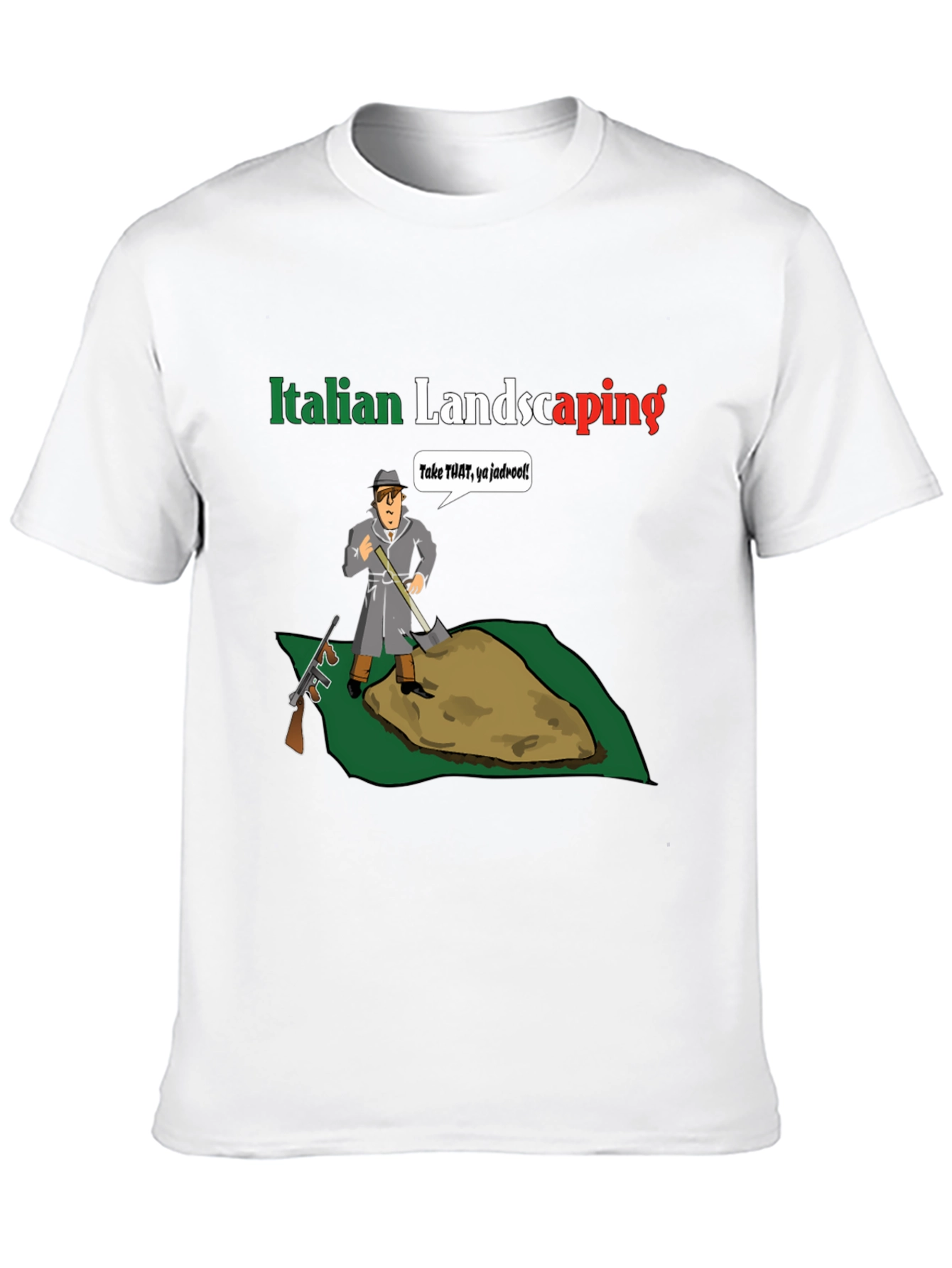 Black Italian Landscaping T-Shirt view 10