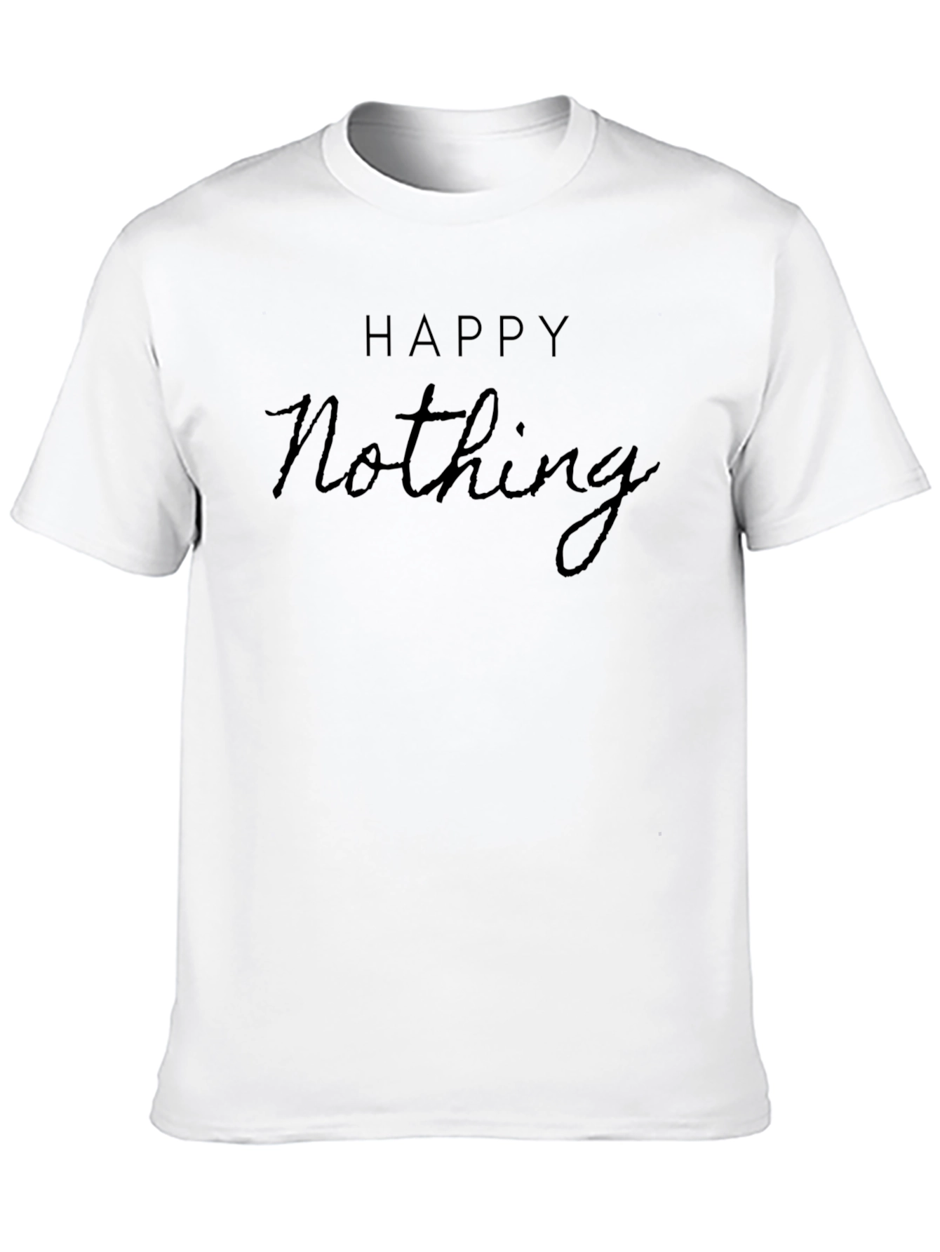 Black Happy Nothing Black T-Shirt - Comfortable Casual Wear view 10