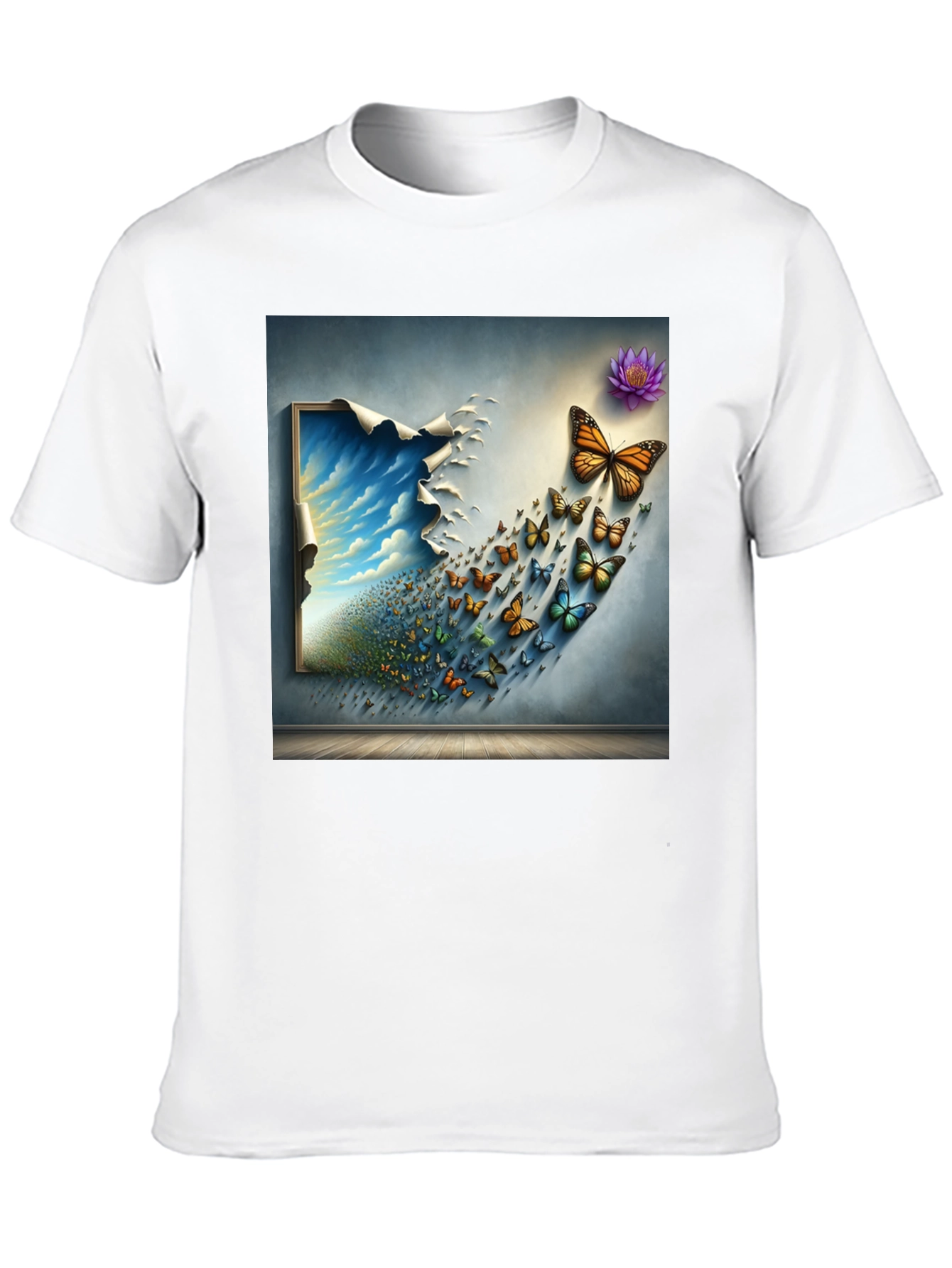 Black Butterfly Dreamscape Graphic Tee view 10