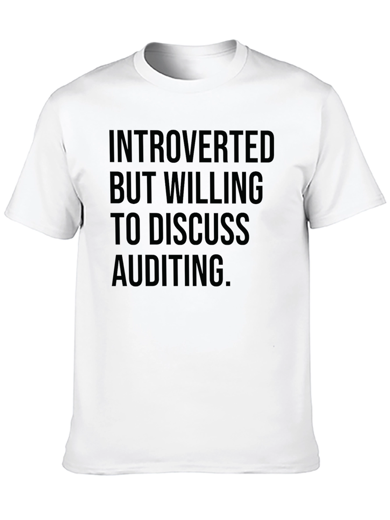 Black Introverted Auditing T-Shirt - Black Cotton Tee view 10