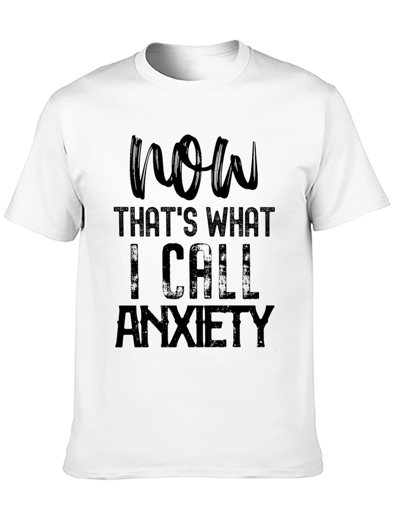 Black Anxiety Humor T-Shirt - Now That's What I Call Anxiety Tee view 10