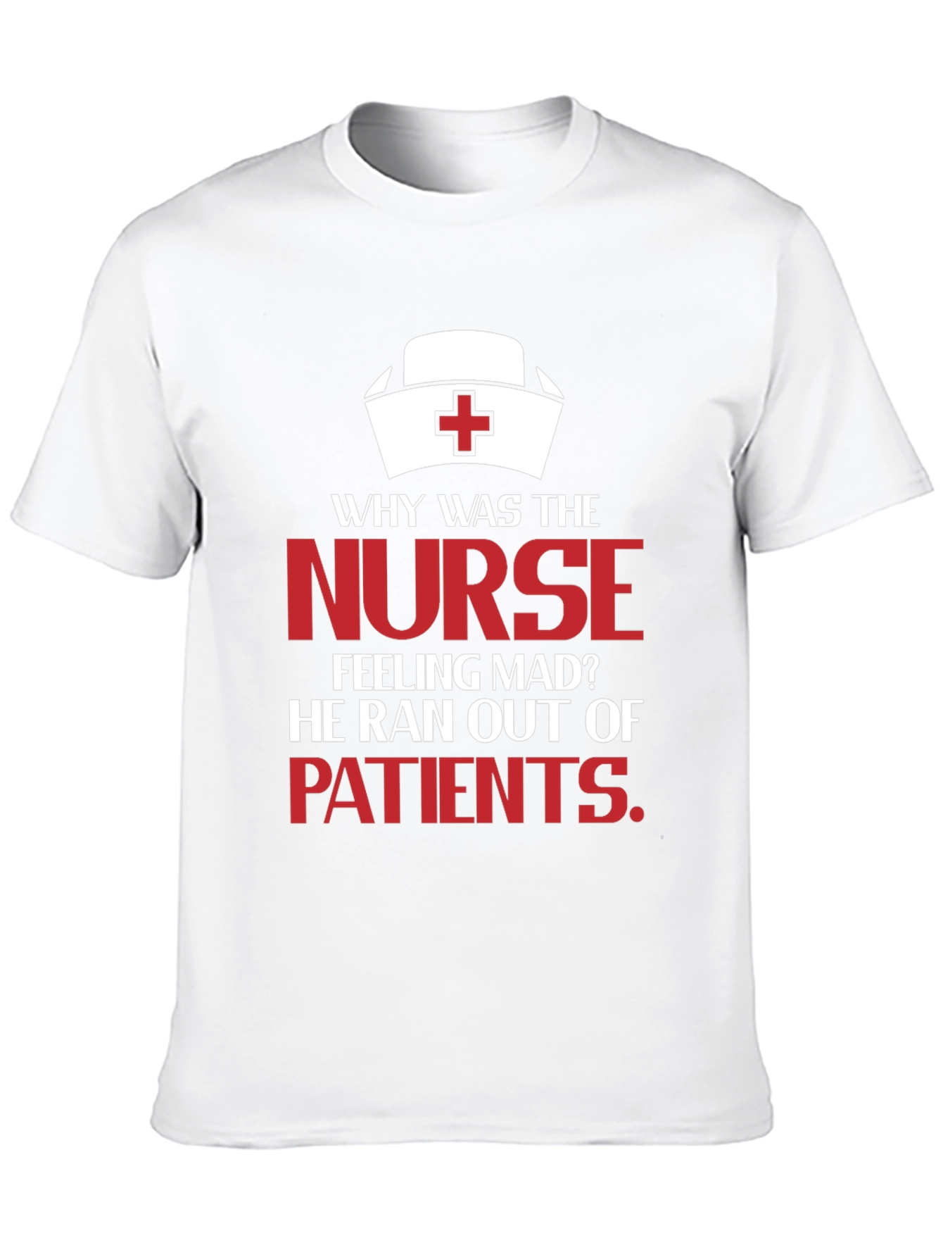 Black Funny Nurse T-Shirt: Ran Out Of Patients! view 10