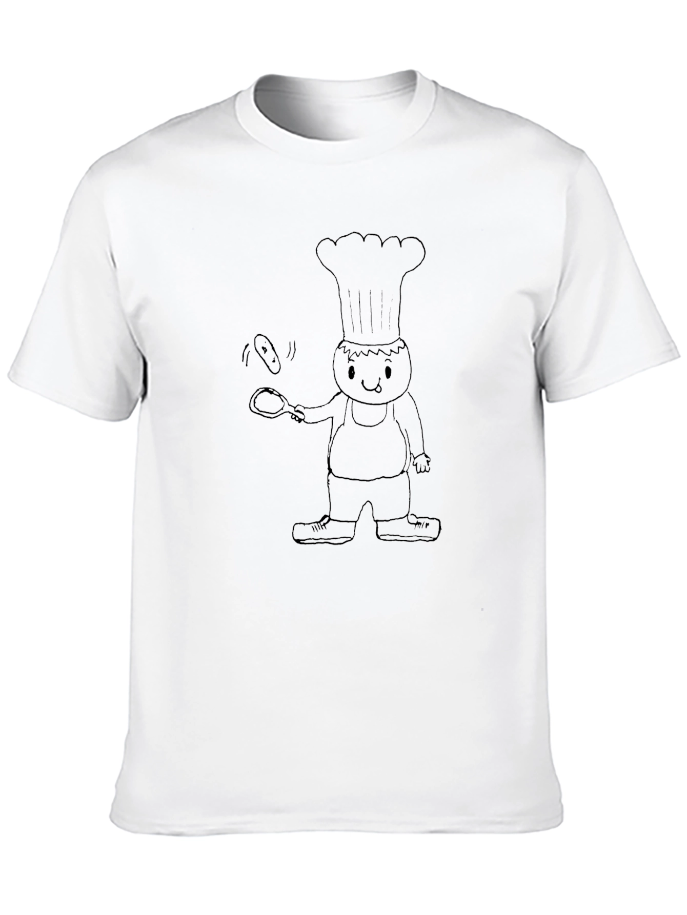 Chef Character Graphic Tee - Black Casual T-Shirt - 10