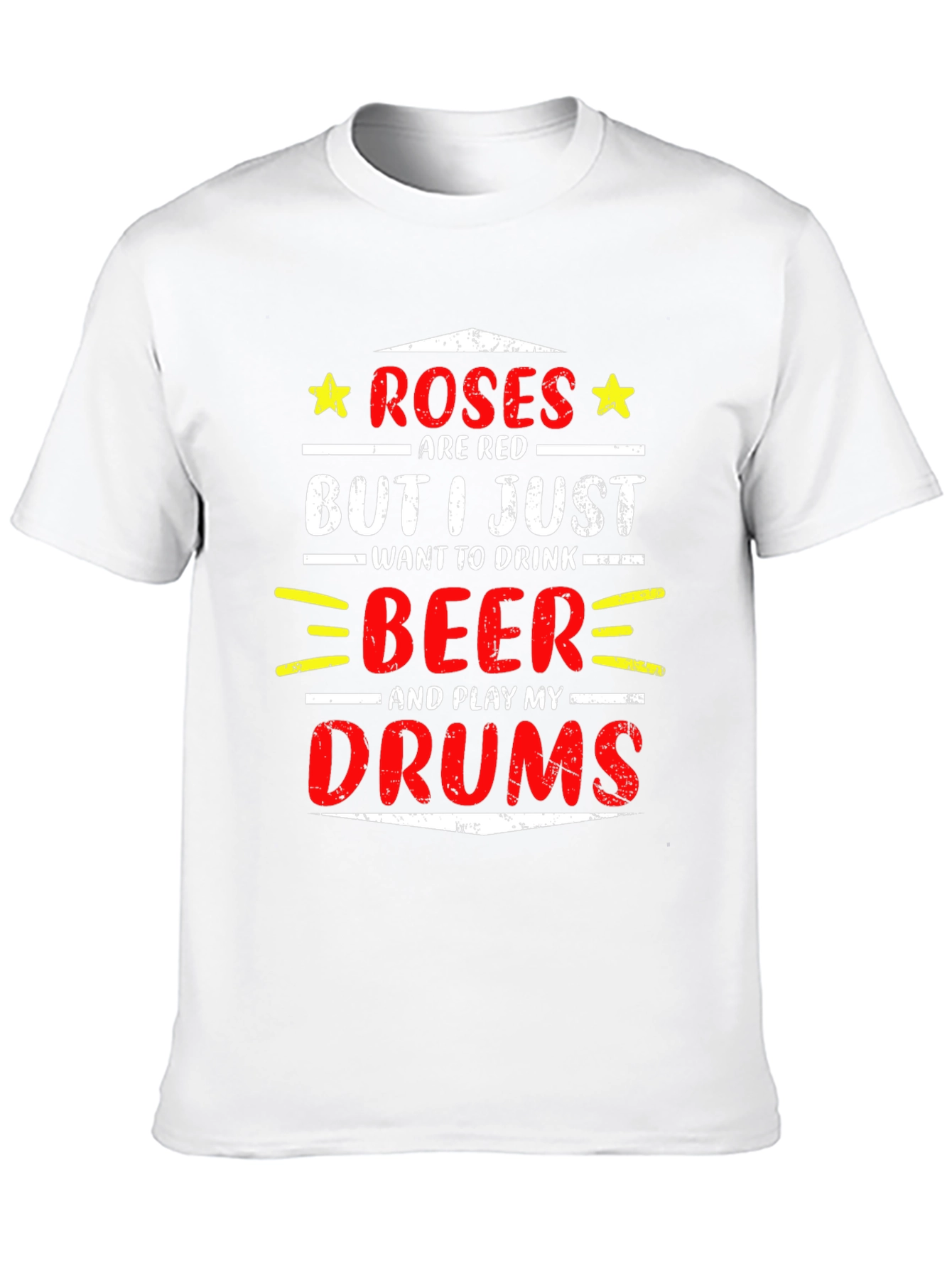 Black Roses are Red Beer Drums Graphic Tee view 10