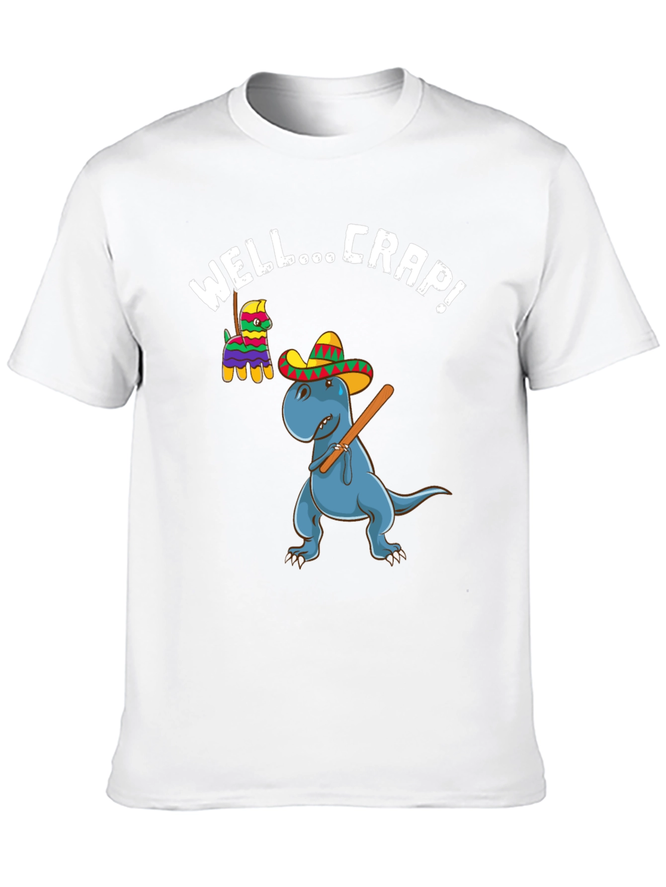 Black Dinosaur Piñata Funny Graphic T-Shirt view 10