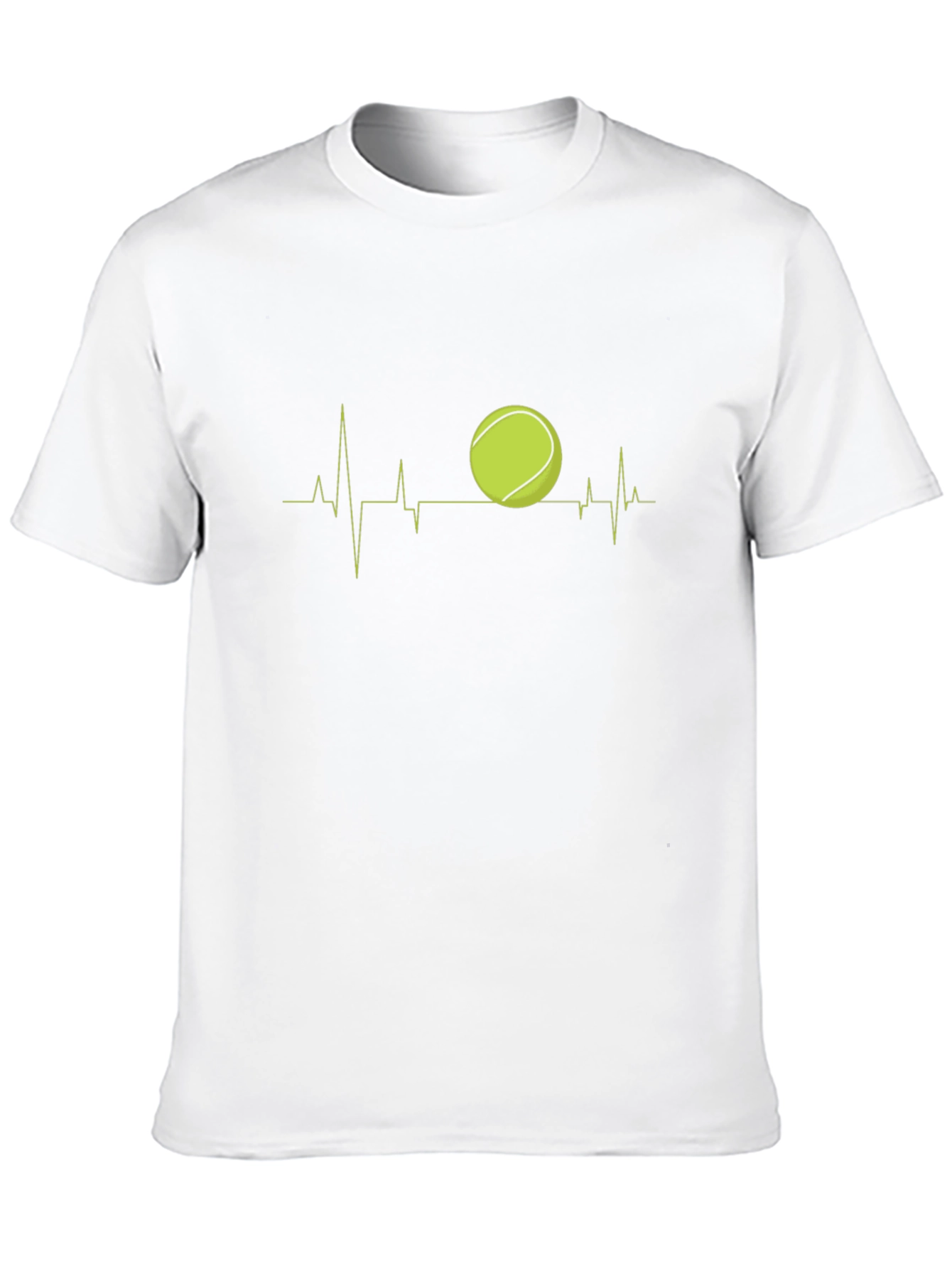 Black Tennis Heartbeat Graphic Tee - Black Cotton T-Shirt view 10