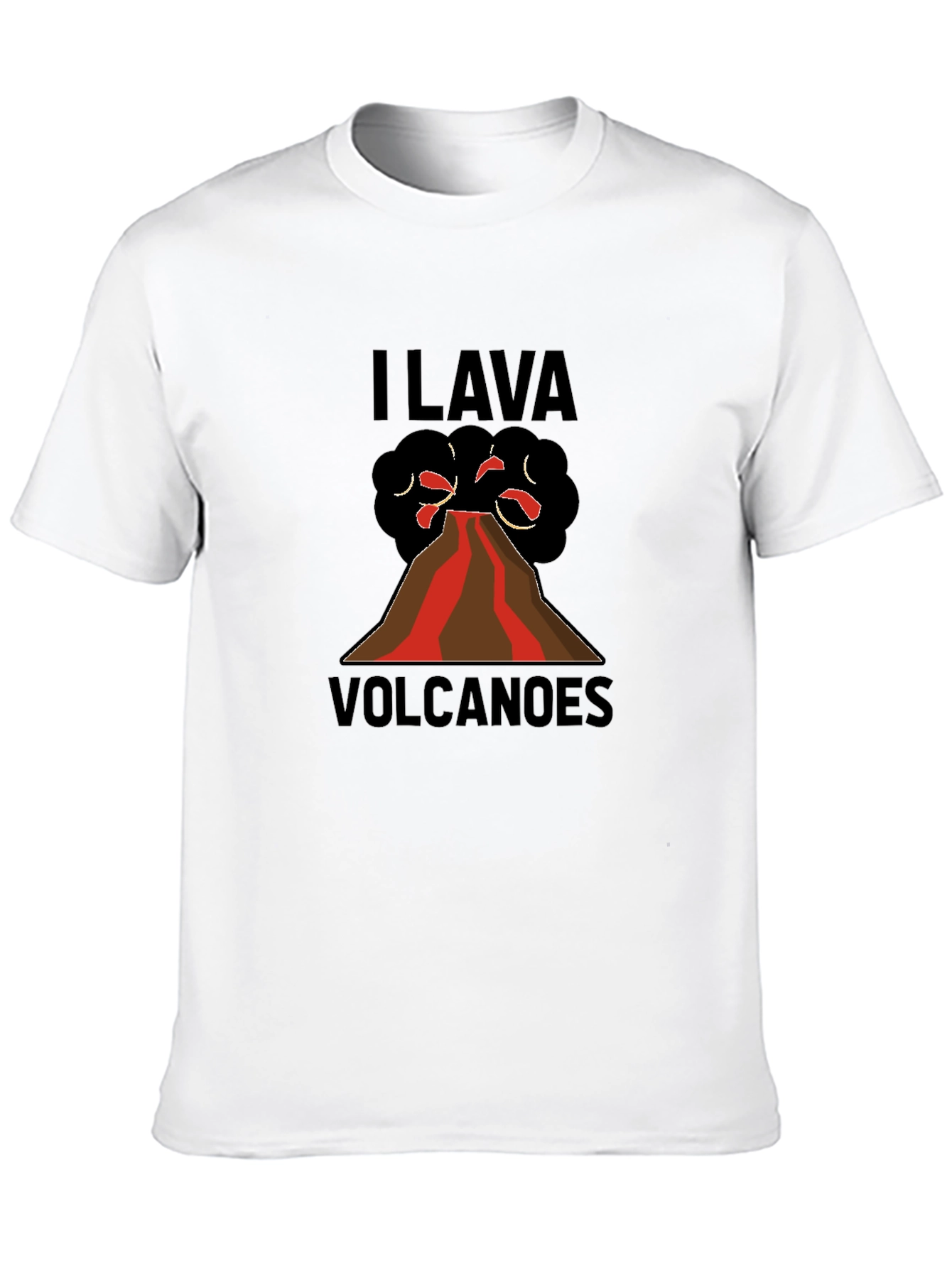 Black I Lava Volcanoes Graphic T-Shirt view 10