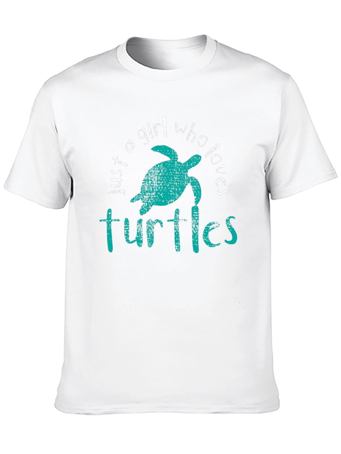 Black Just A Girl Who Loves Turtles Graphic Tee view 10