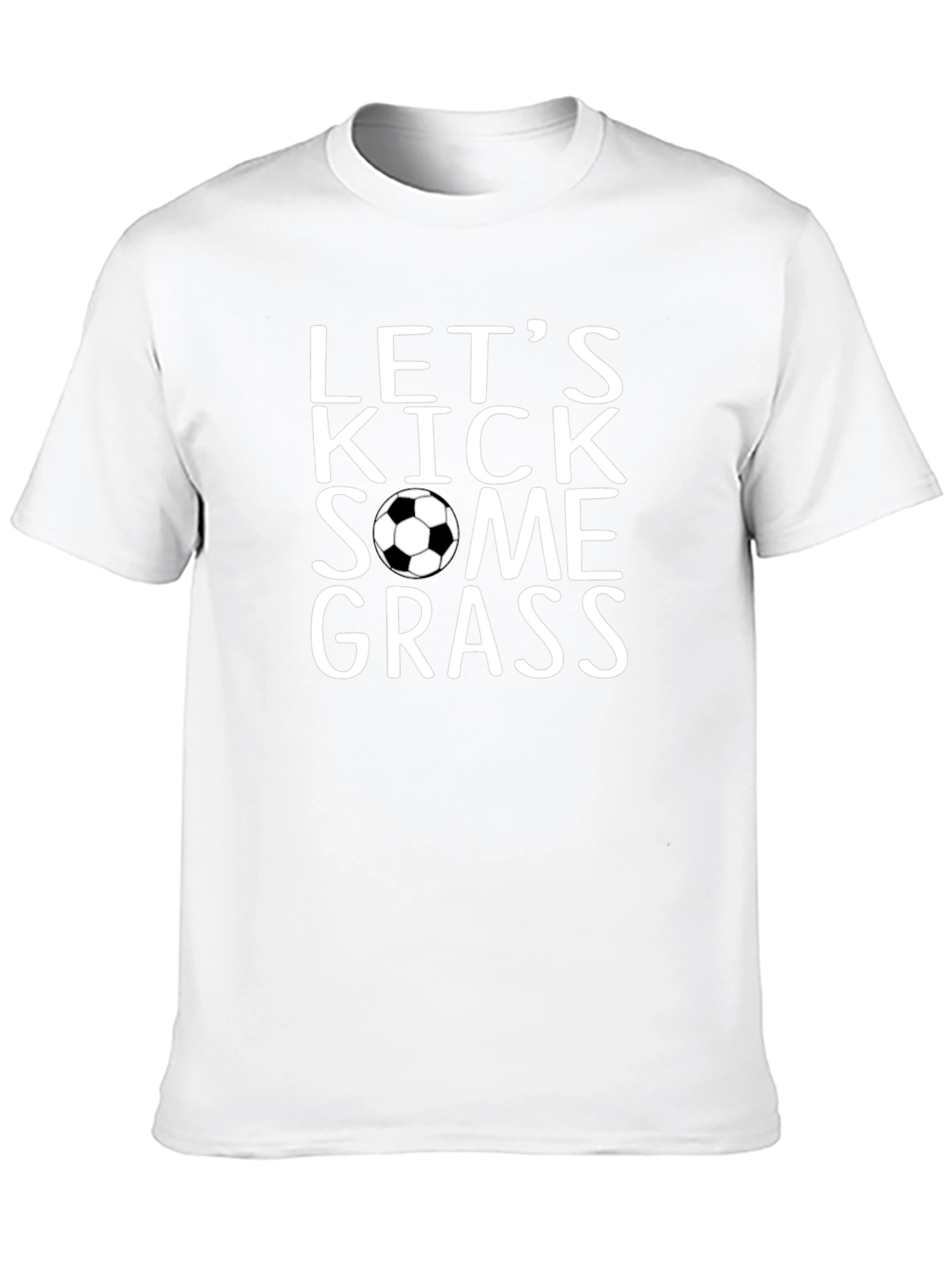 Black Let's Kick Some Grass Soccer T-Shirt view 10