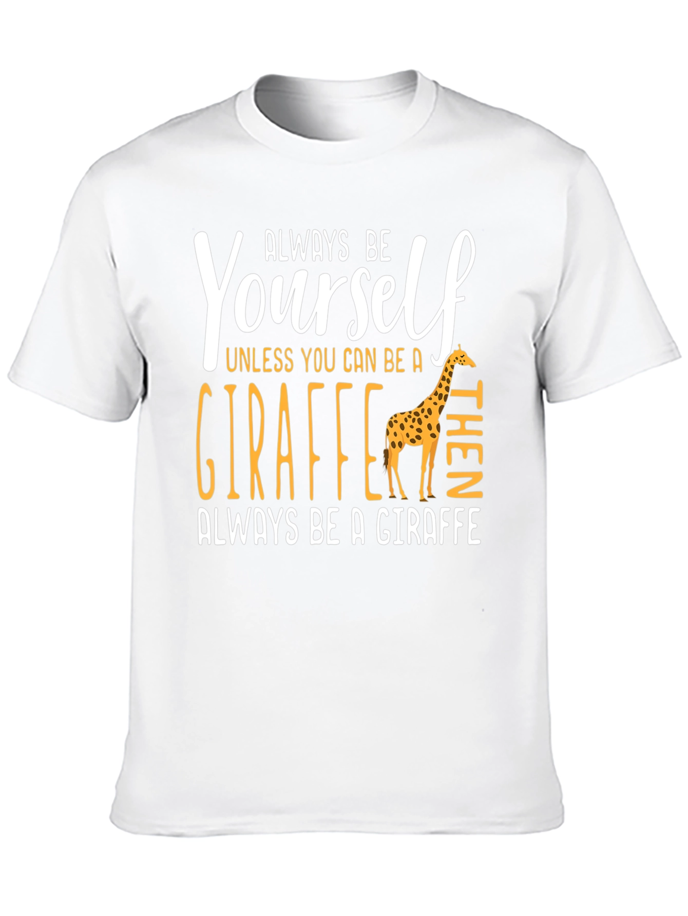 Black Always Be Yourself Giraffe Graphic Tee view 10