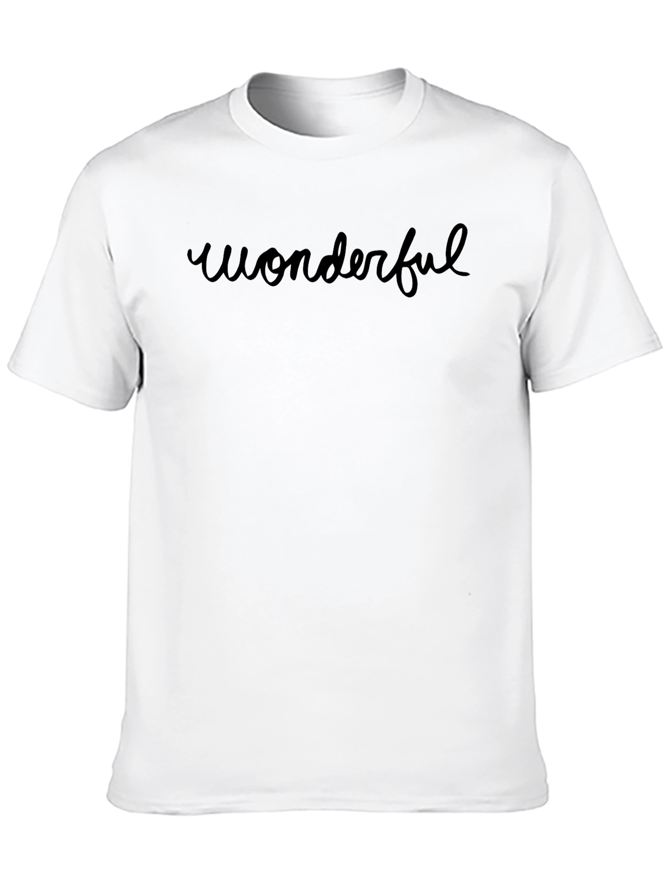 Black Wonderful Script Black T-Shirt view 10