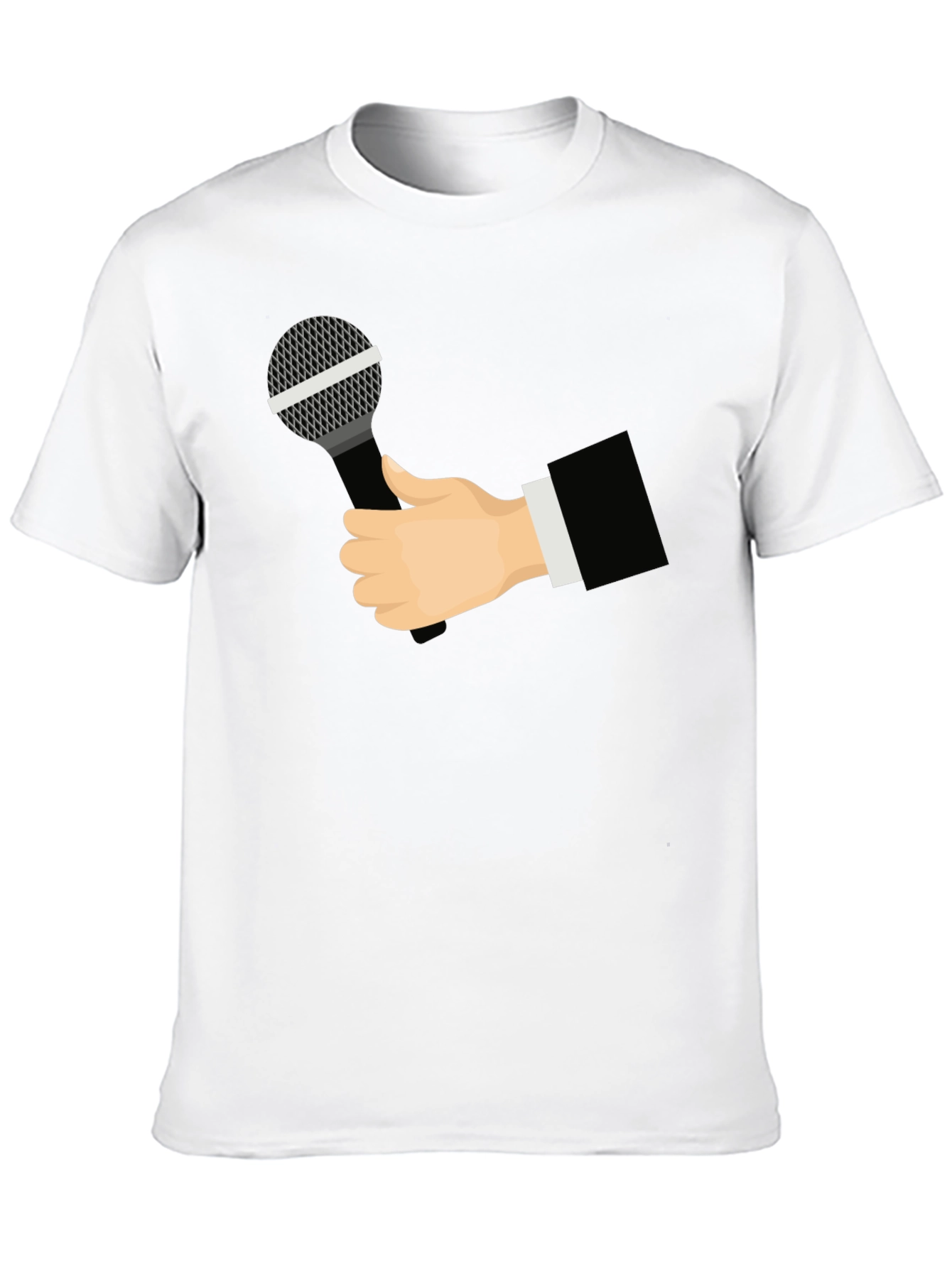 Black Mic Check T-Shirt - Black Graphic Tee view 10