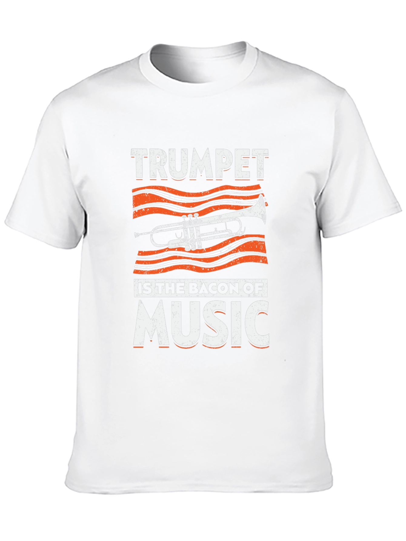 Black Trumpet Bacon Music T-Shirt view 10