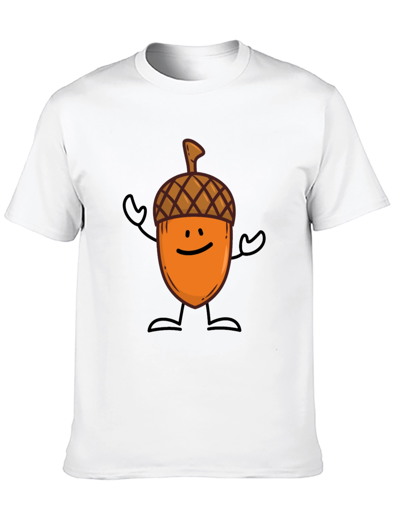 Black Acorn Cartoon Graphic Tee - Fun & Unique Style view 10
