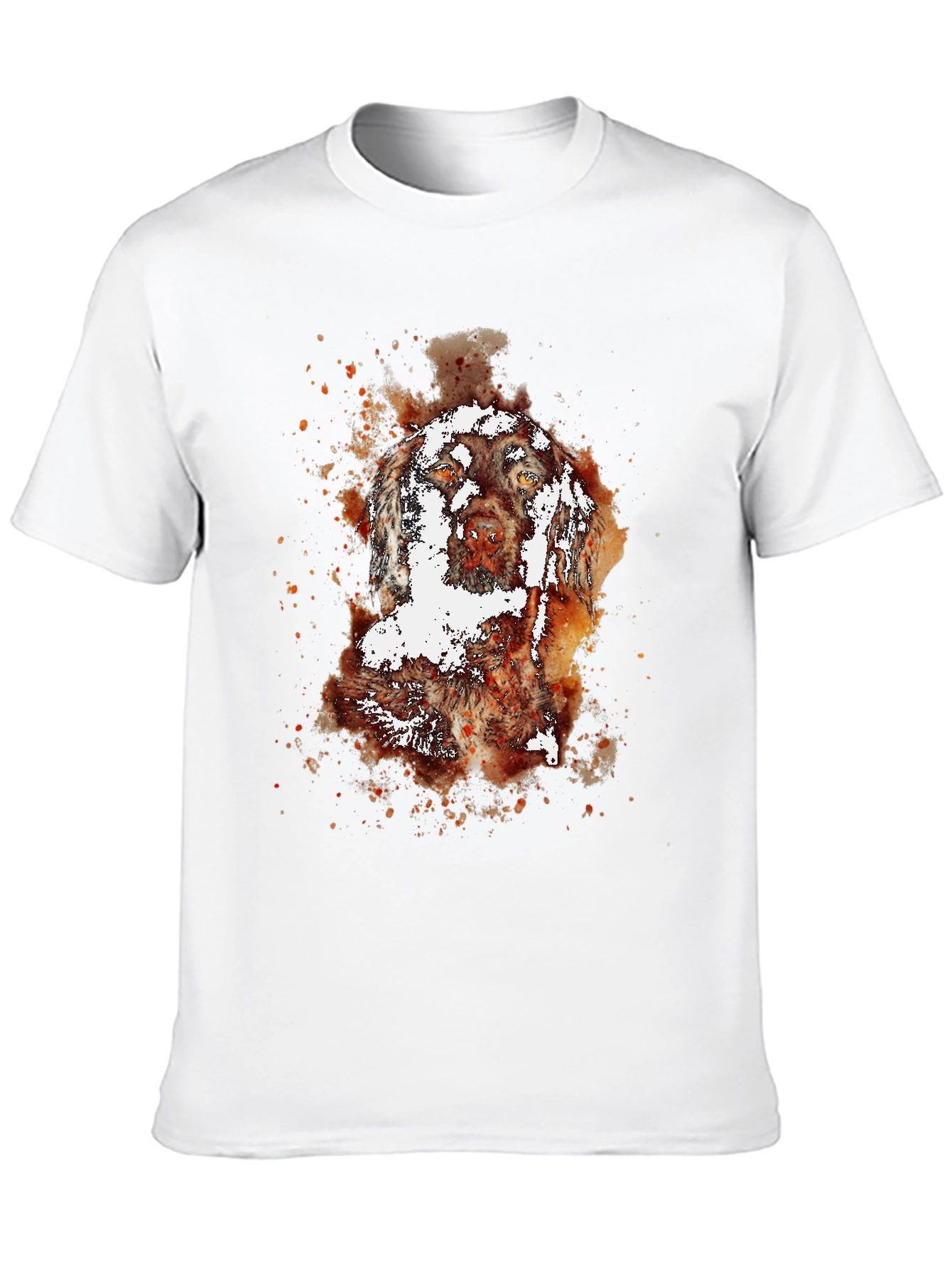 Black Dog Watercolor Print Black T-Shirt view 10