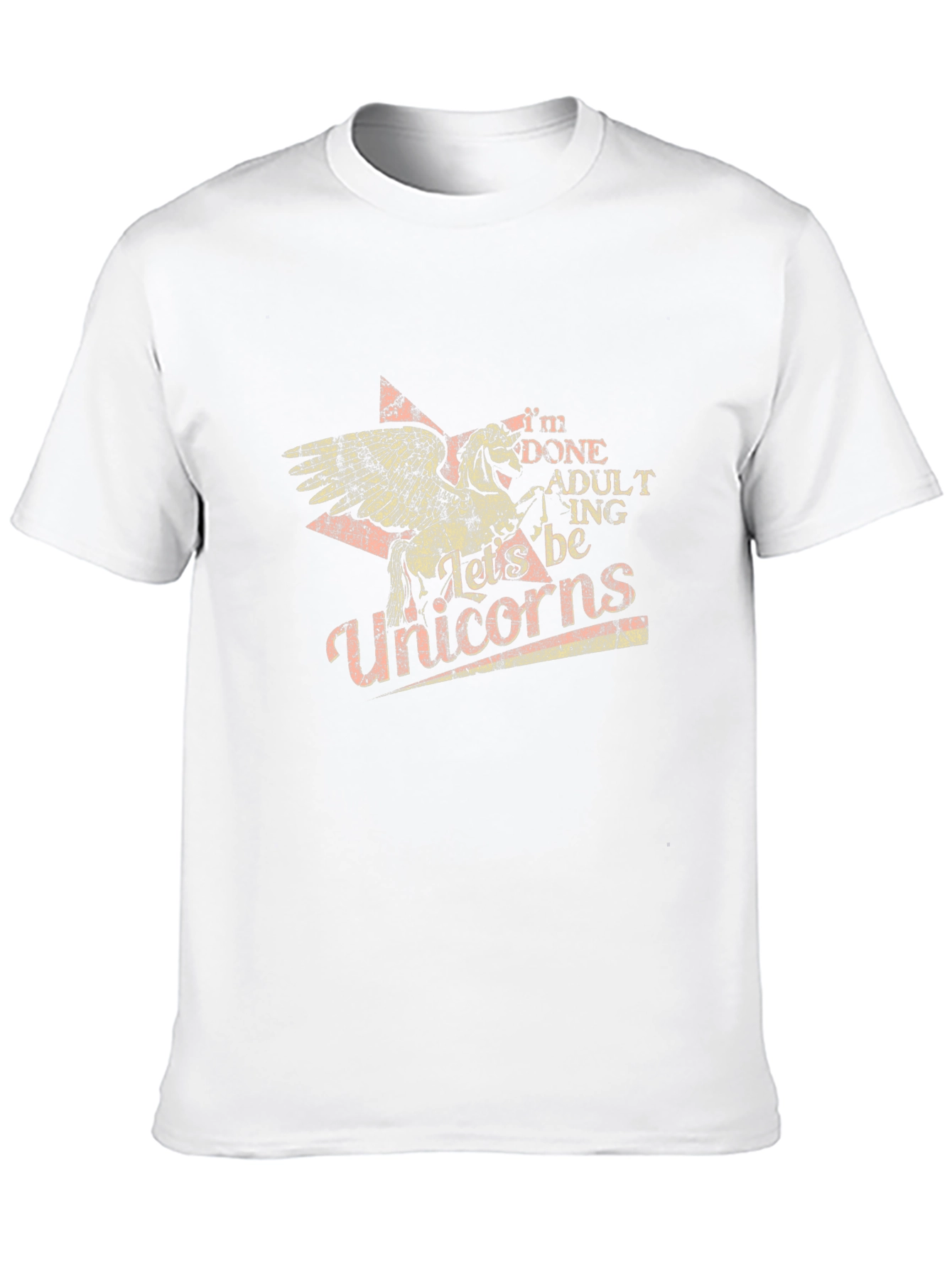 Black I'm Done Adulting Let's Be Unicorns Black T-Shirt view 10