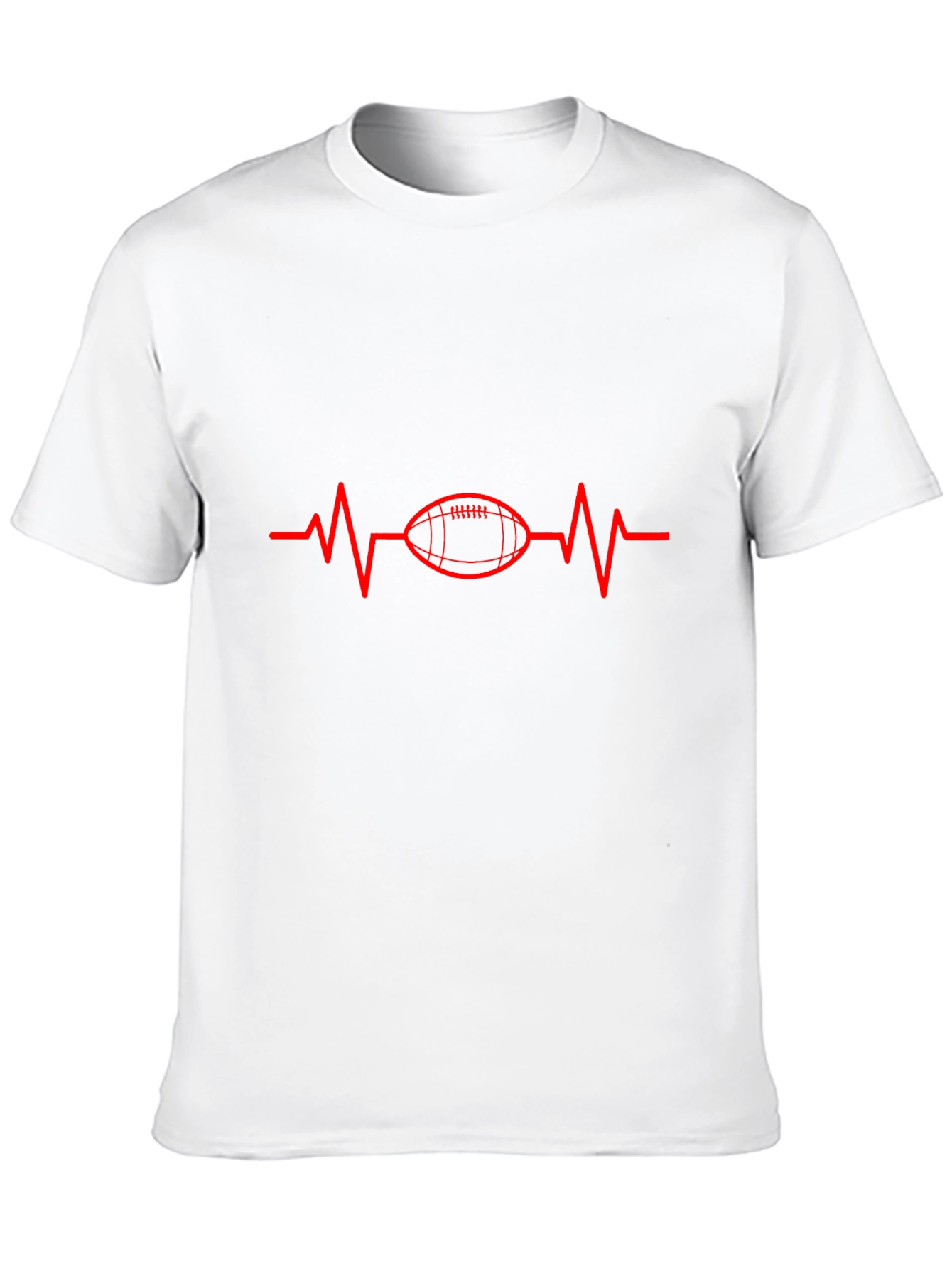 Black Football Heartbeat T-Shirt - Game Day Tee view 10