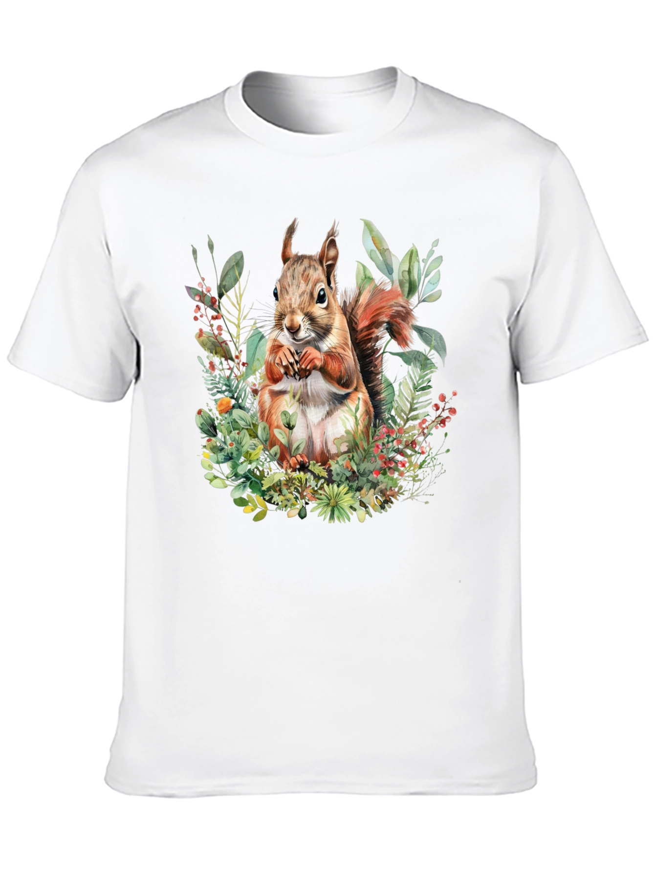 Black Squirrel Floral Print T-Shirt view 10