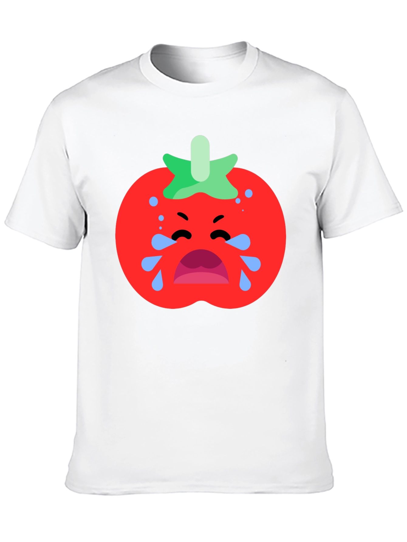 Black Crying Tomato Graphic Tee - Black Cotton T-Shirt view 10