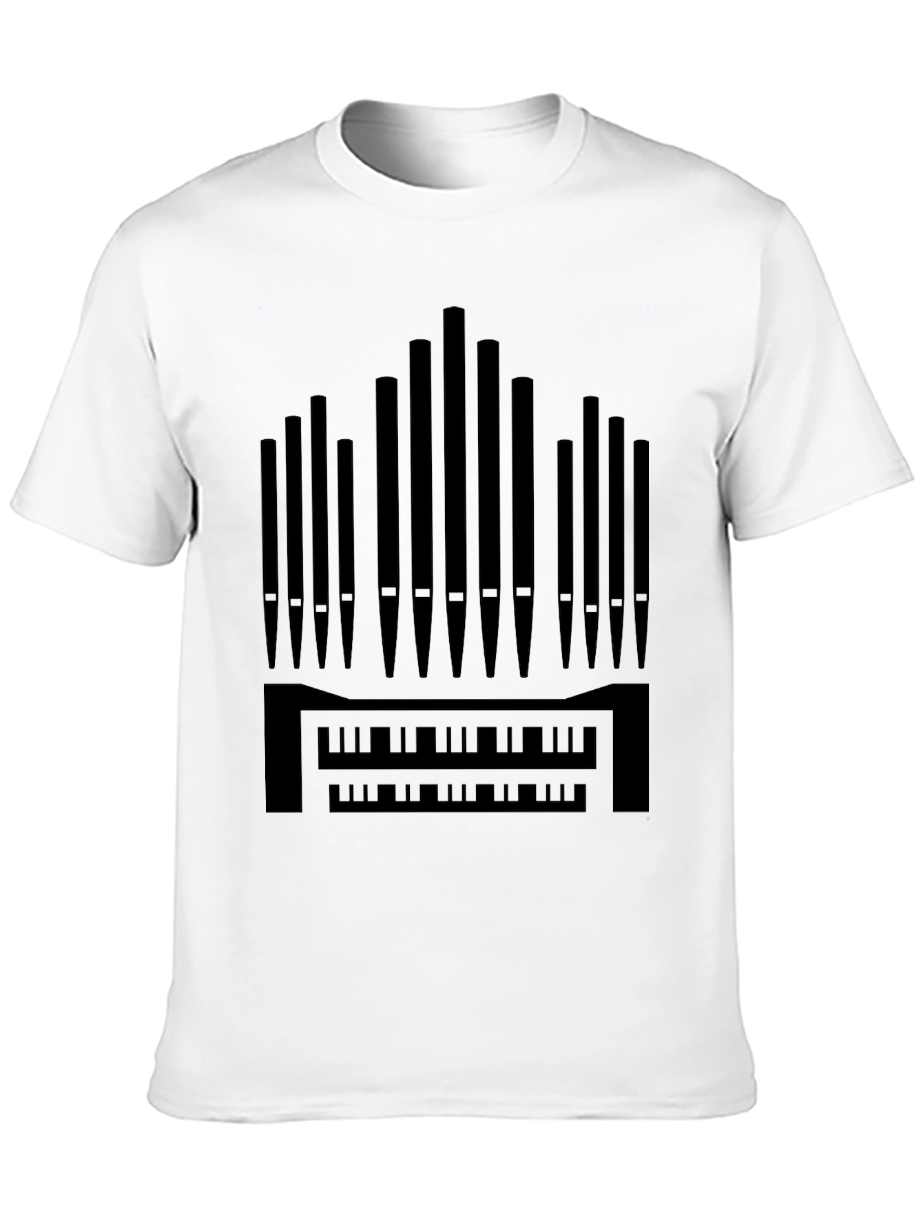Black Organ T-Shirt - Black Musical Instrument Tee view 10