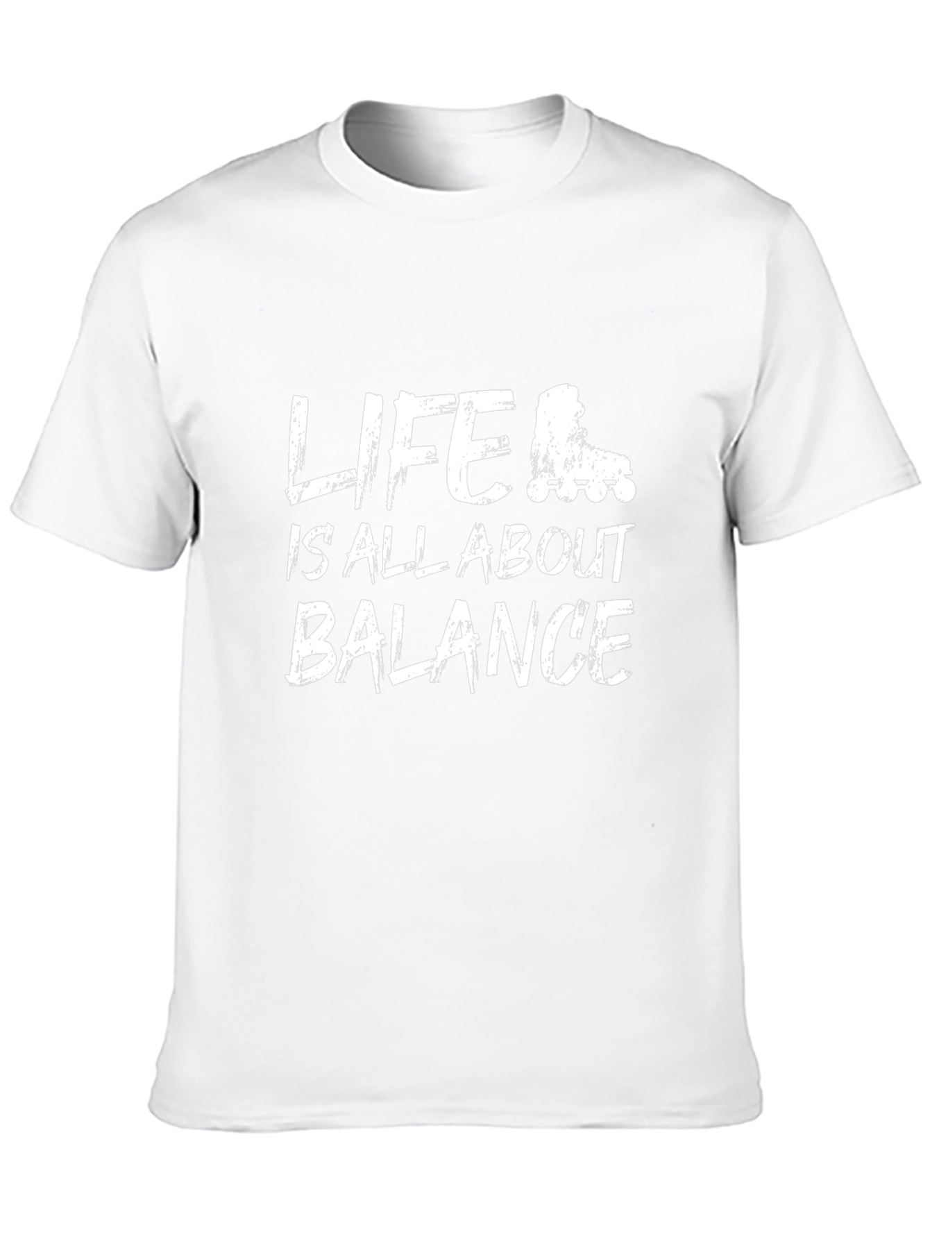 Black Life is All About Balance T-Shirt - Roller Skate Design view 10