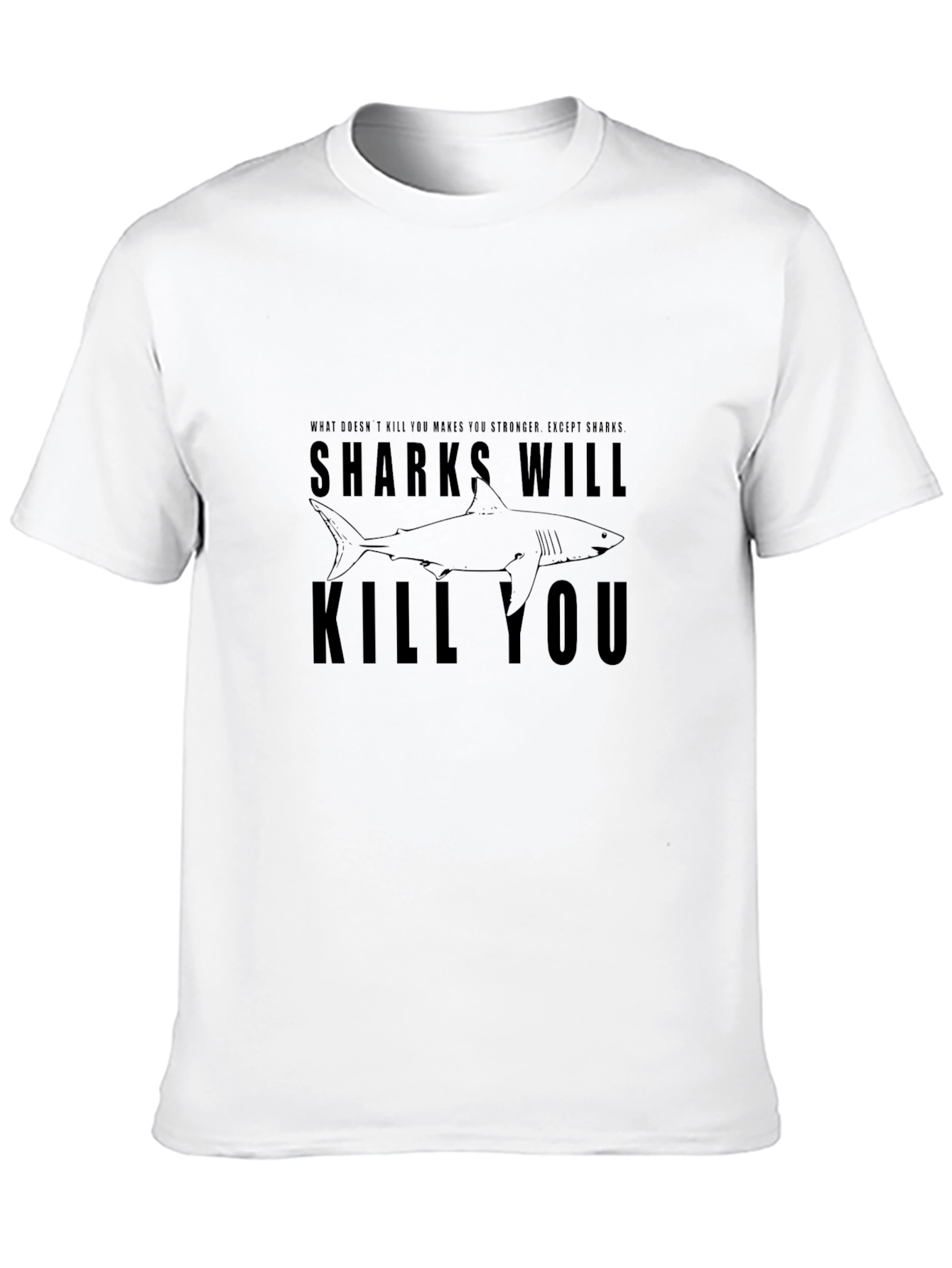Black Sharks Will Kill You Graphic Tee - Black view 10