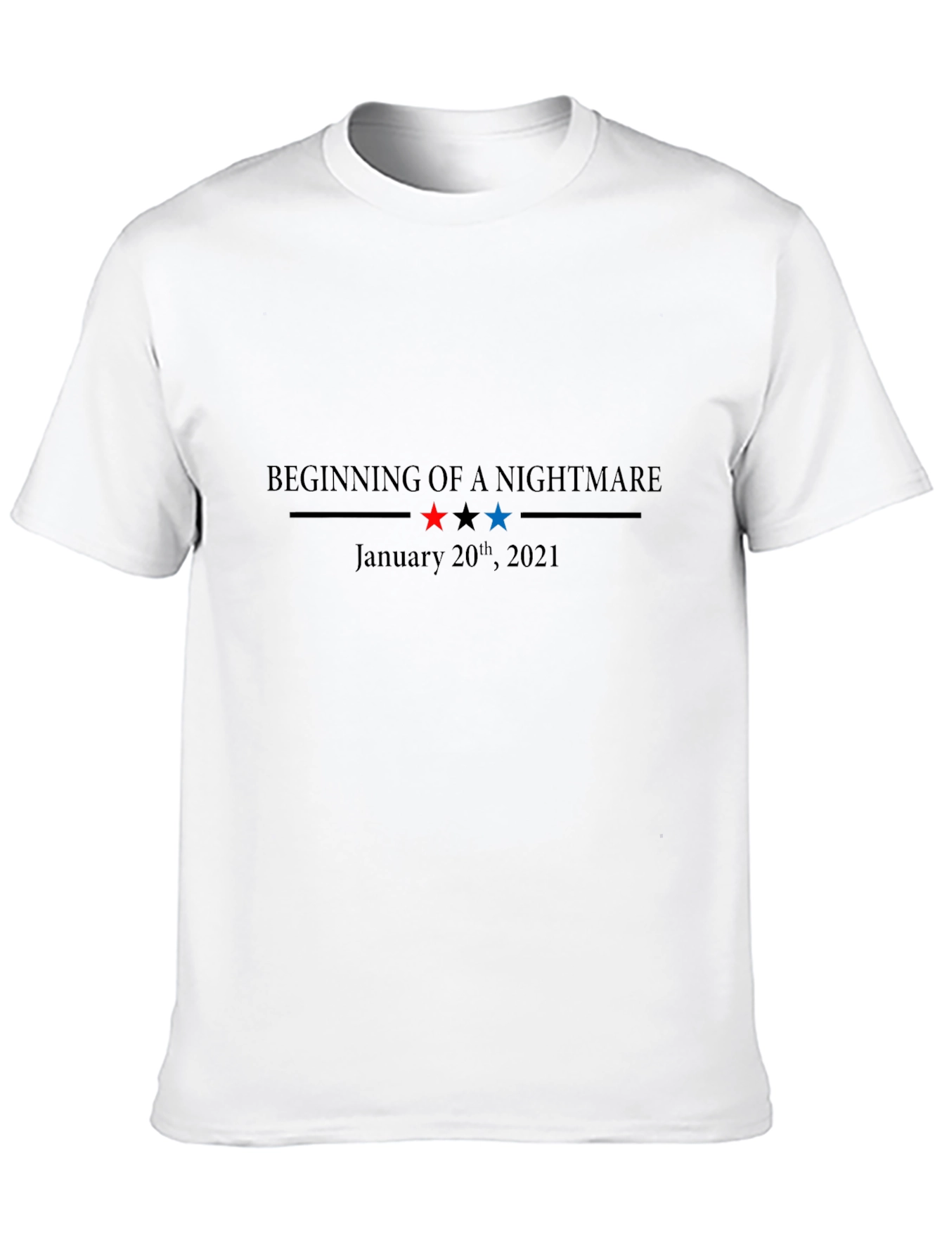 Black Beginning of a Nightmare January 20th 2021 T-Shirt view 10