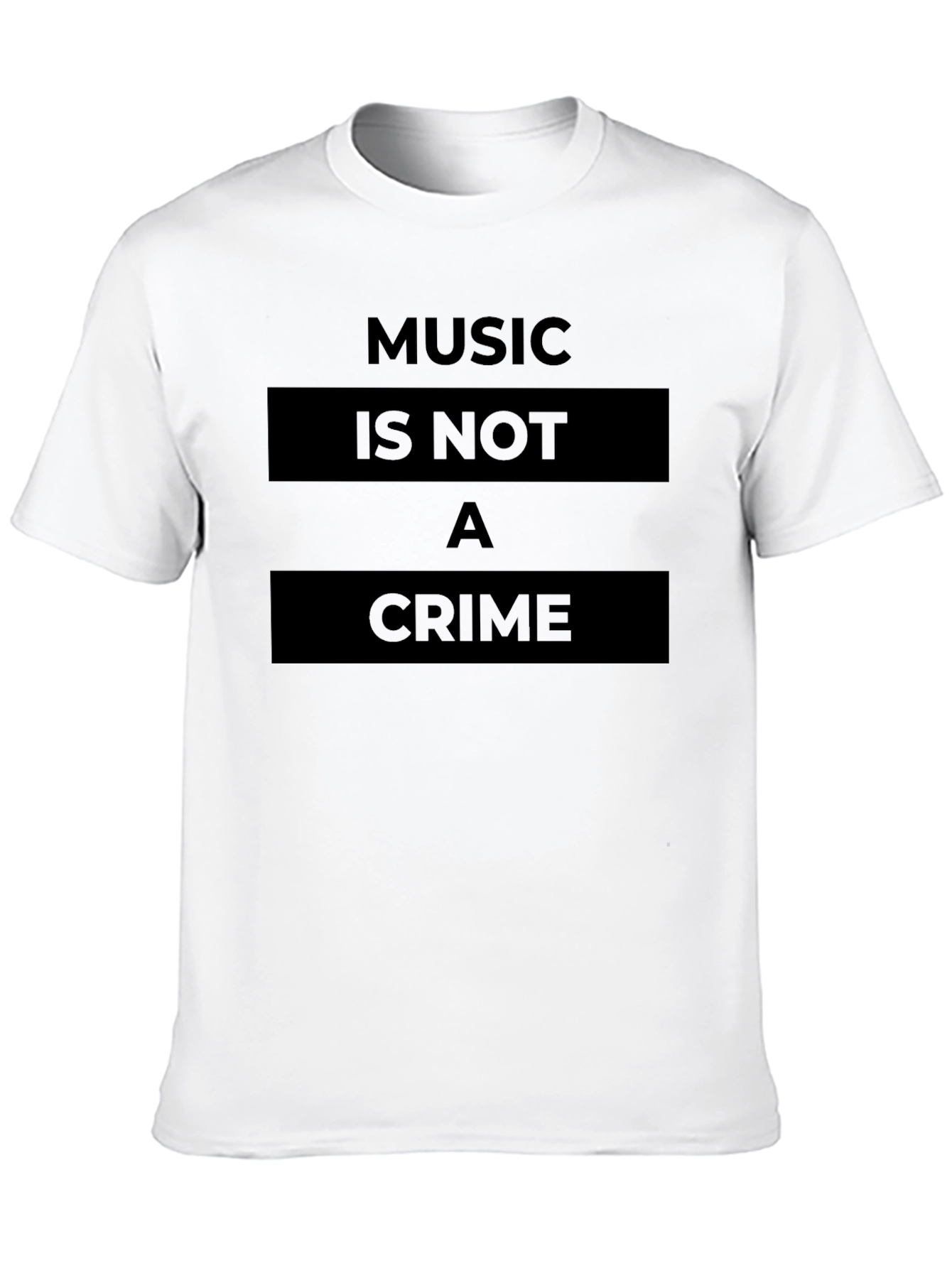 Black Music Is Not A Crime Graphic T-Shirt - Black view 10