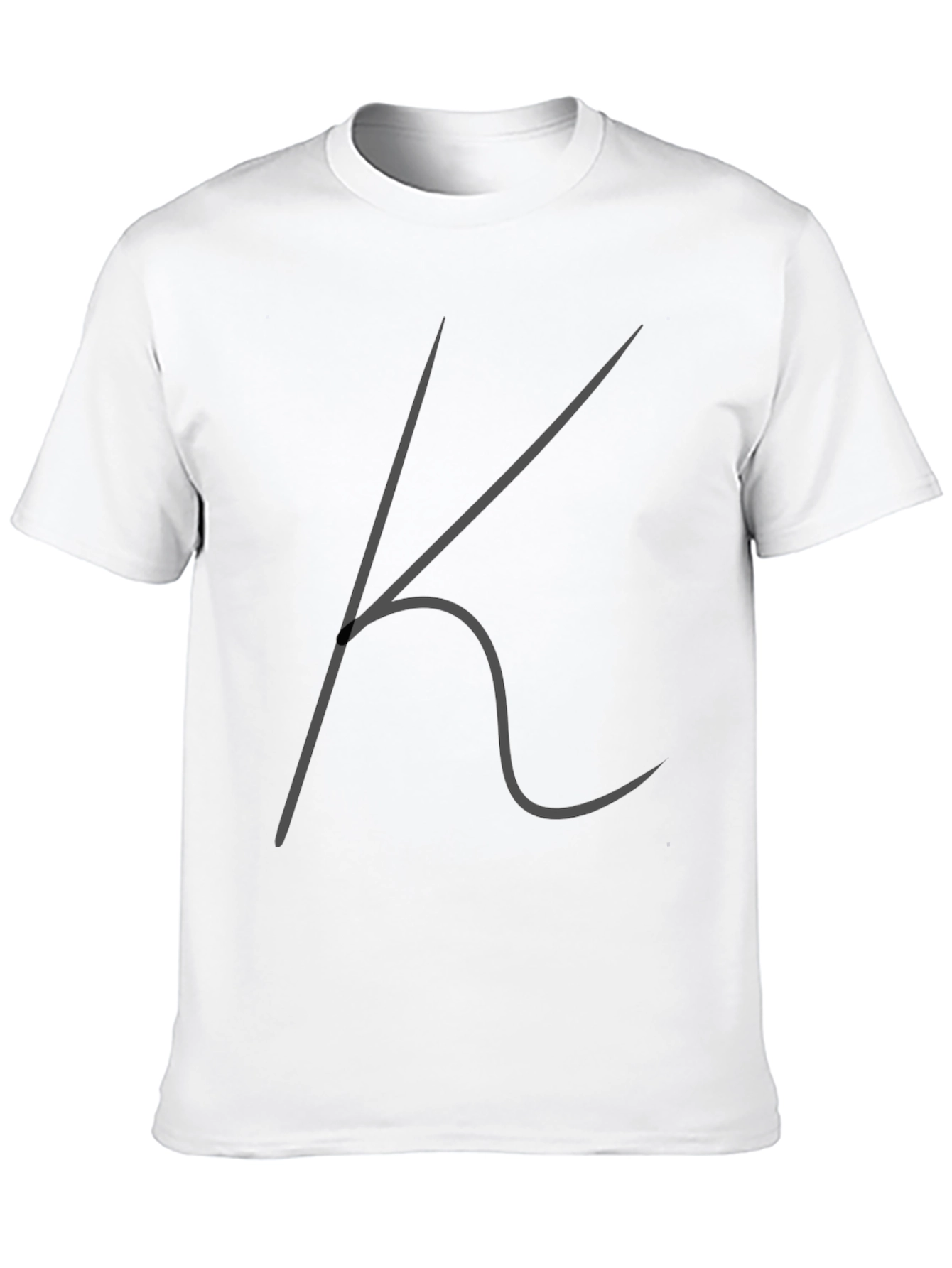 Black Minimalist K Graphic Black Tee view 10