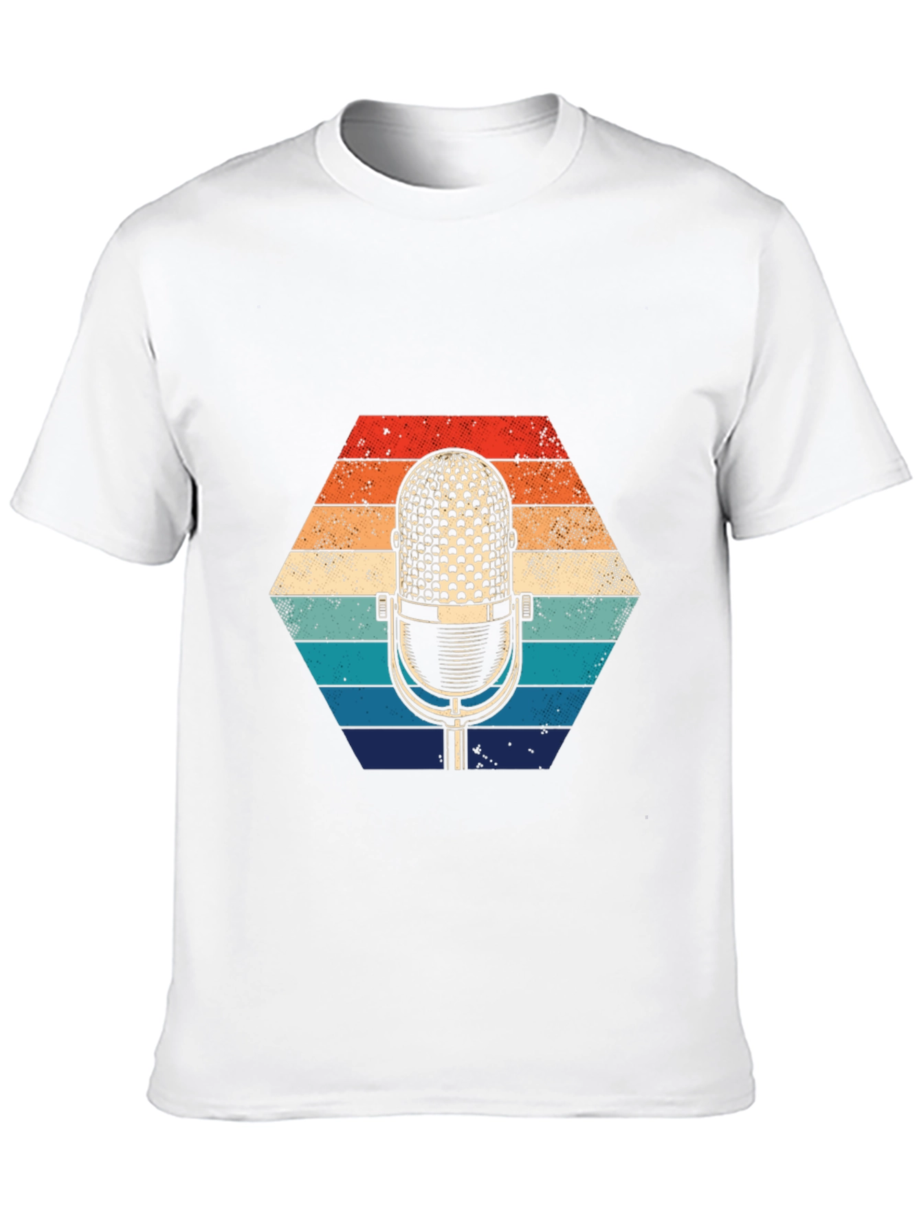 Black Retro Microphone Graphic Tee view 10