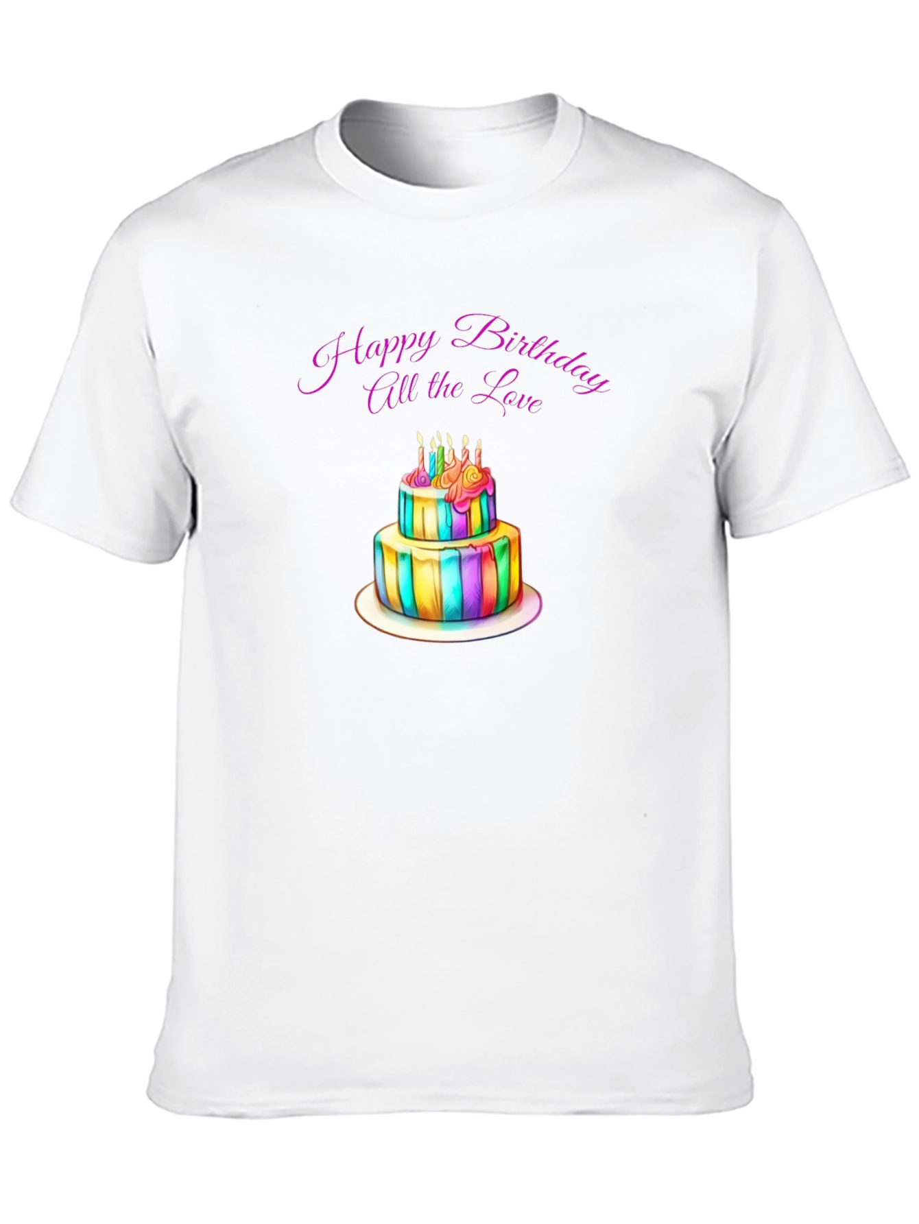 Black Birthday Cake Graphic Black T-Shirt view 10