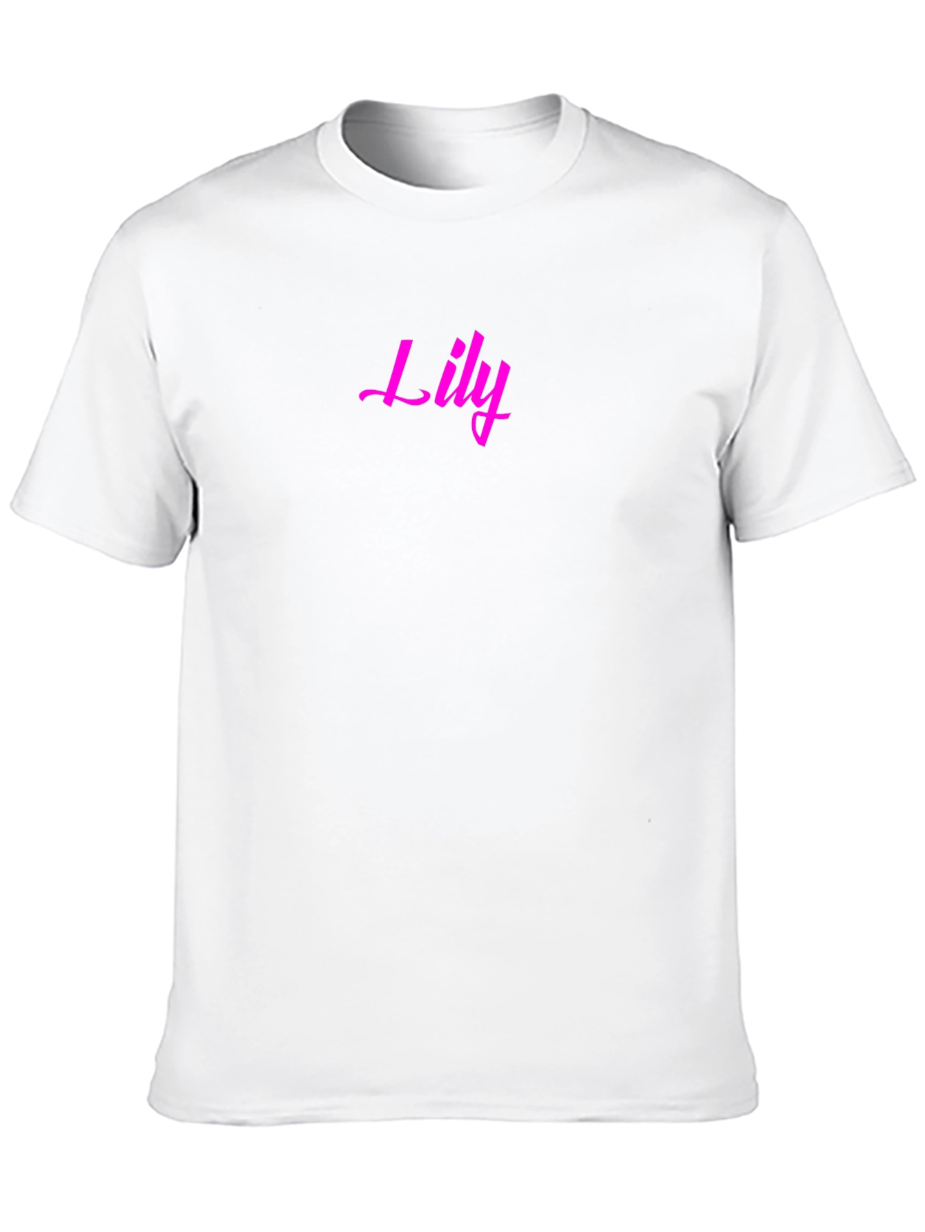 Black Lily Pink Text Black T-Shirt view 10