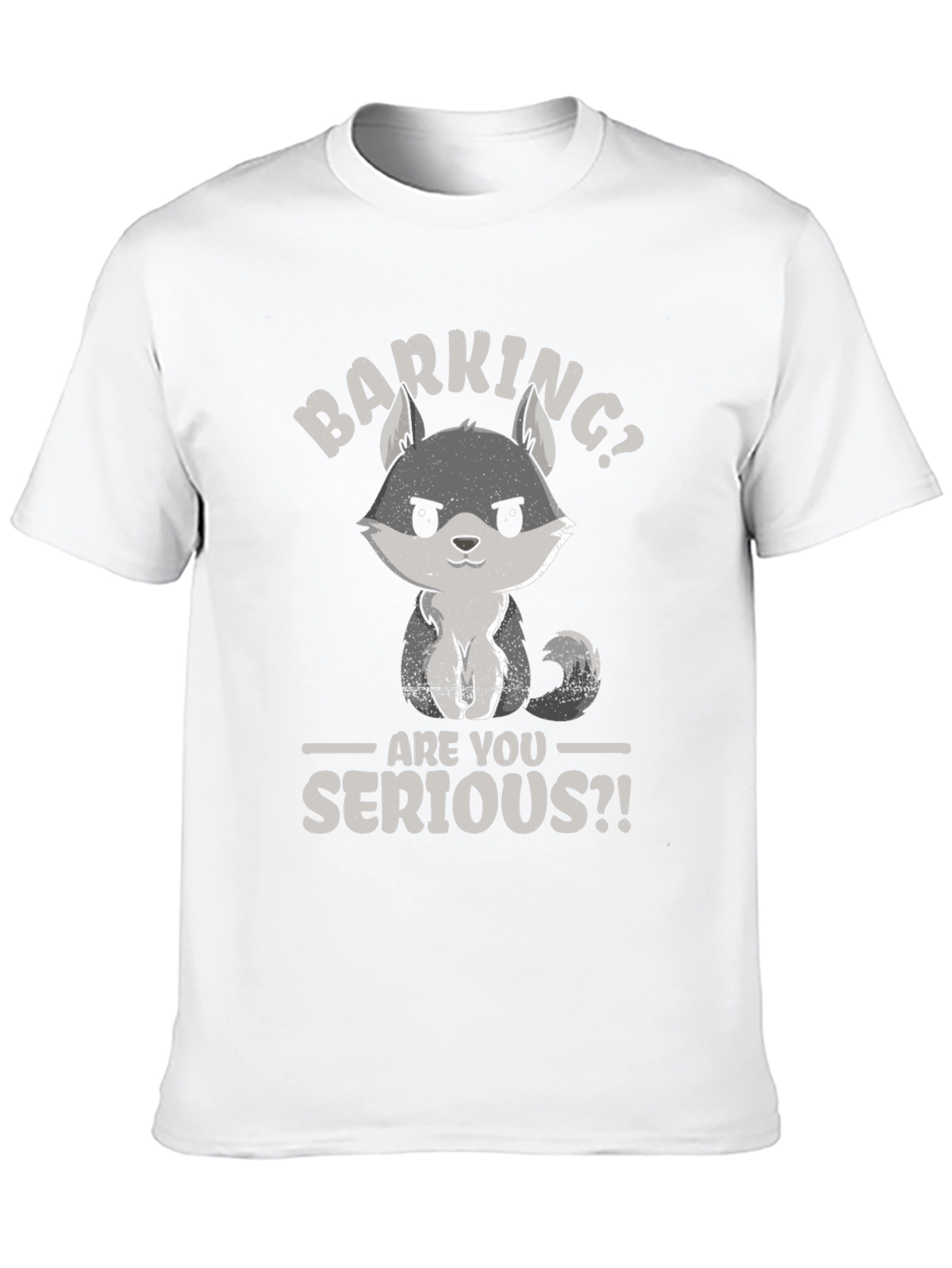 Black Barking? Are You Serious?! Funny Wolf Graphic T-Shirt view 10
